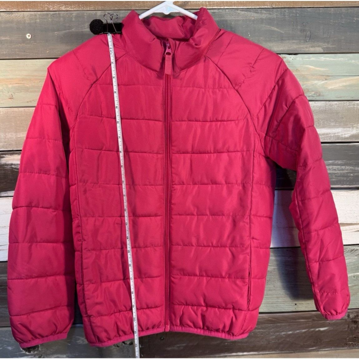 Other Wonder Nation Girls Pink Puffer Puffy Zip Jacket Size M (7-8 Size M / US 6-8 / IT 42-44 - 9 Thumbnail