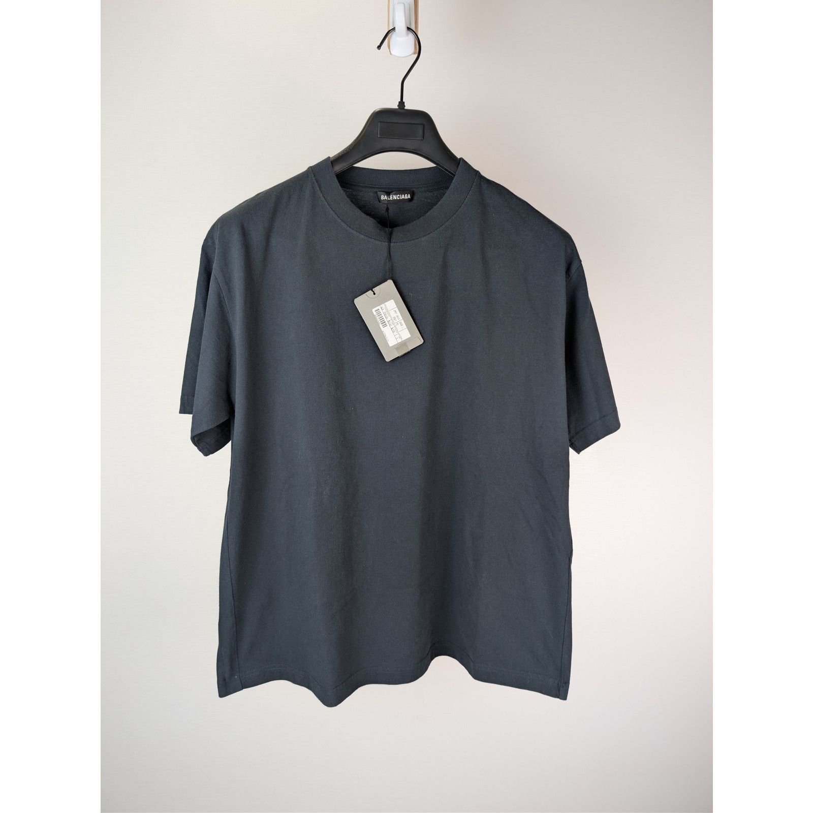 Balenciaga o1rshd1 Light Jersey Balenciaga Logo Top T-Shirt Washed Navy Size US M / EU 48-50 / 2 - 2 Thumbnail