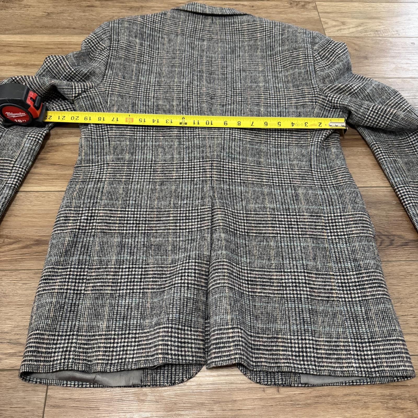Other Vintage 80s Plaid Wool Blazer Jacket Christopher Hayes Size 38R - 7 Thumbnail