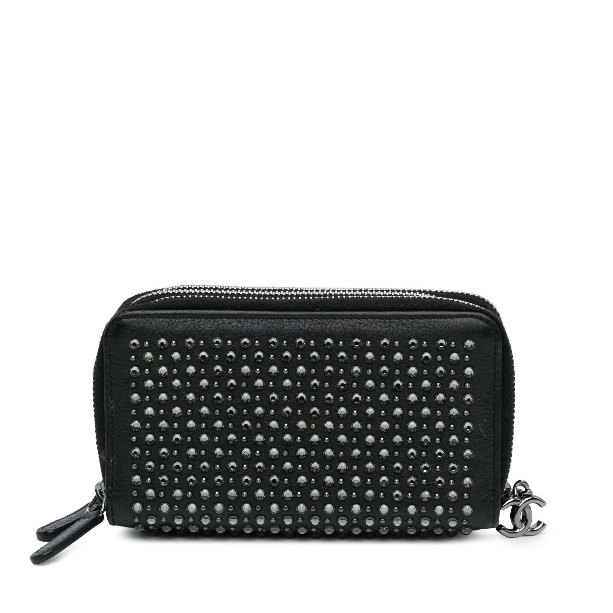 Chanel Chanel Bull Leather Studded Zip Wallet Black Size ONE SIZE - 1 Thumbnail