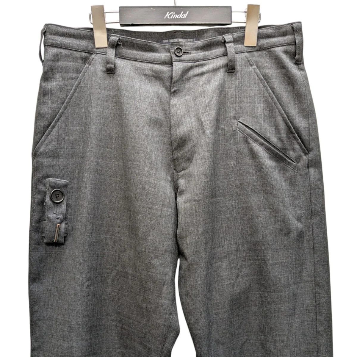 Yohji Yamamoto REGULATION Yohji Yamamoto/ 13SS Gray Polyester Slacks Size US 33 - 2 Thumbnail