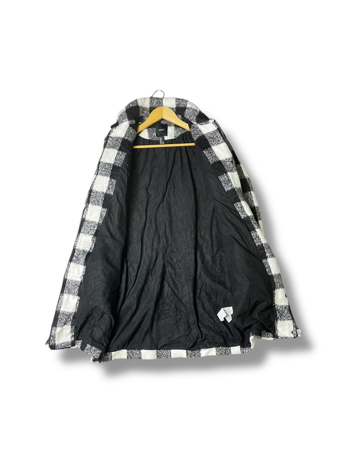 Forever 21 × Vintage Forever 21 Wool Checked Coat (51) Size US L / EU 52-54 / 3 - 2 Thumbnail