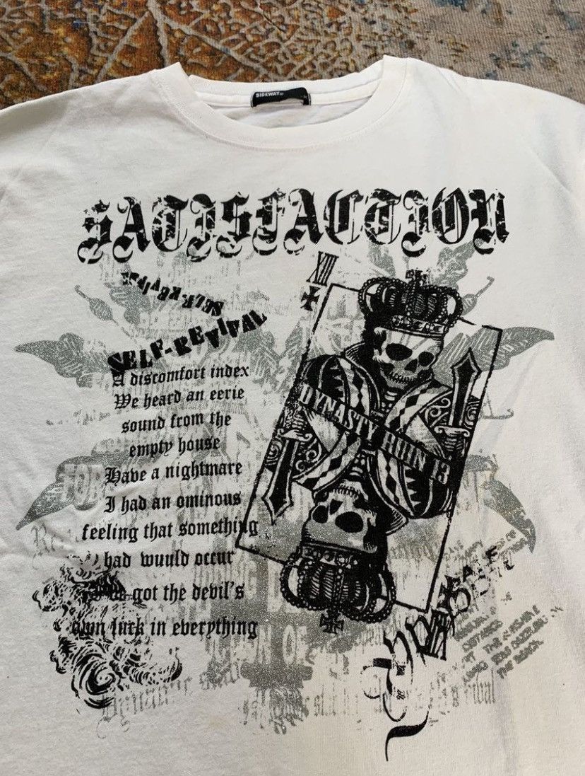 Japanese Brand Crazy Punk Gothic Rock Sideway Skull Long Sleeve ifsix style Size US M / EU 48-50 / 2 - 3 Thumbnail