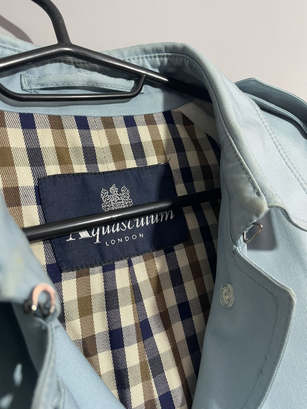 Aquascutum × Vintage Luxury Aquascutum Blue Trench Coat size 8R Size S / US 4 / IT 40 - 10 Thumbnail