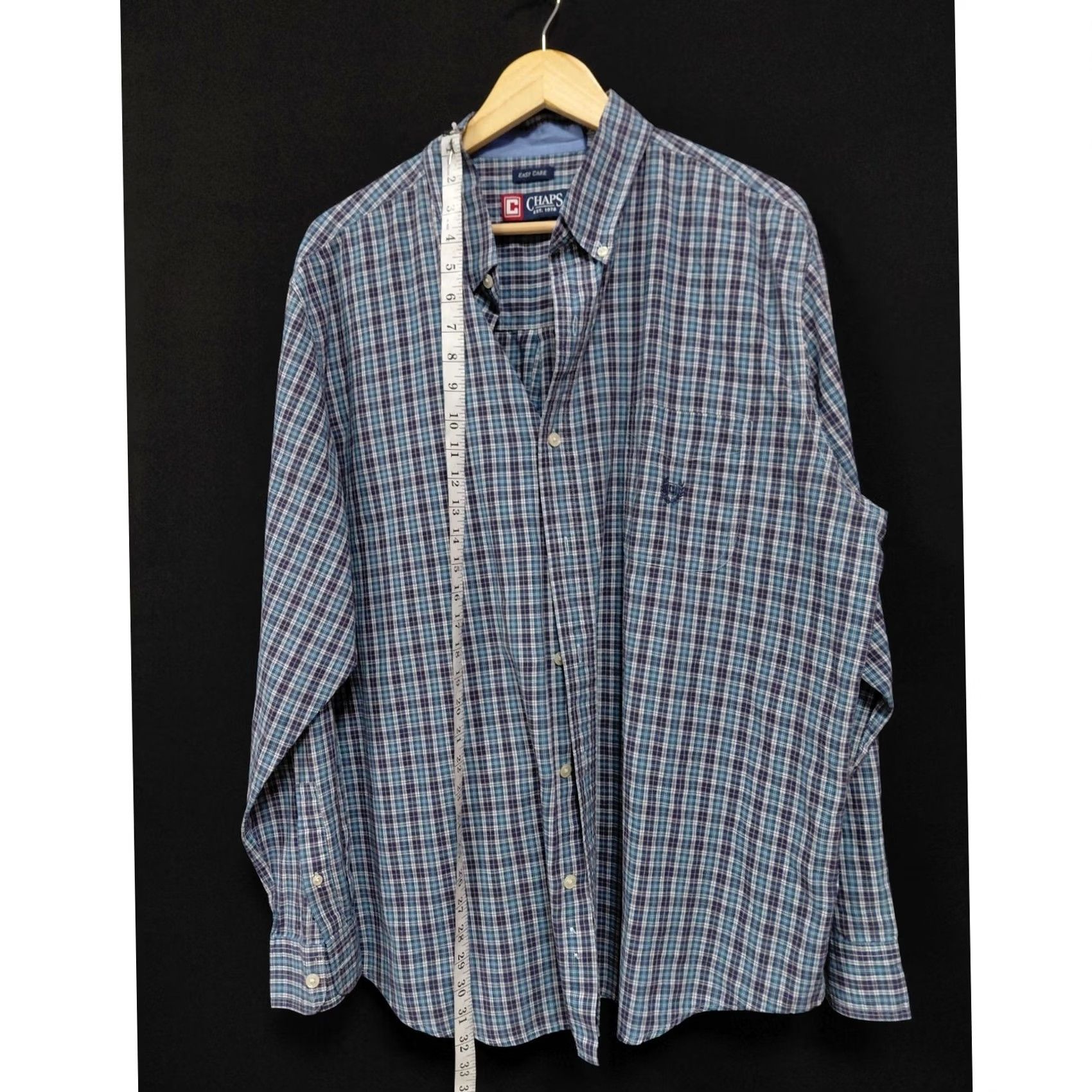 Chaps VINTAGE CHAPS EST. 1978 Plaid Shirt Blue Long Sleeve Button-Up Size XXL Men's Size US XXS / EU 40 - 6 Thumbnail