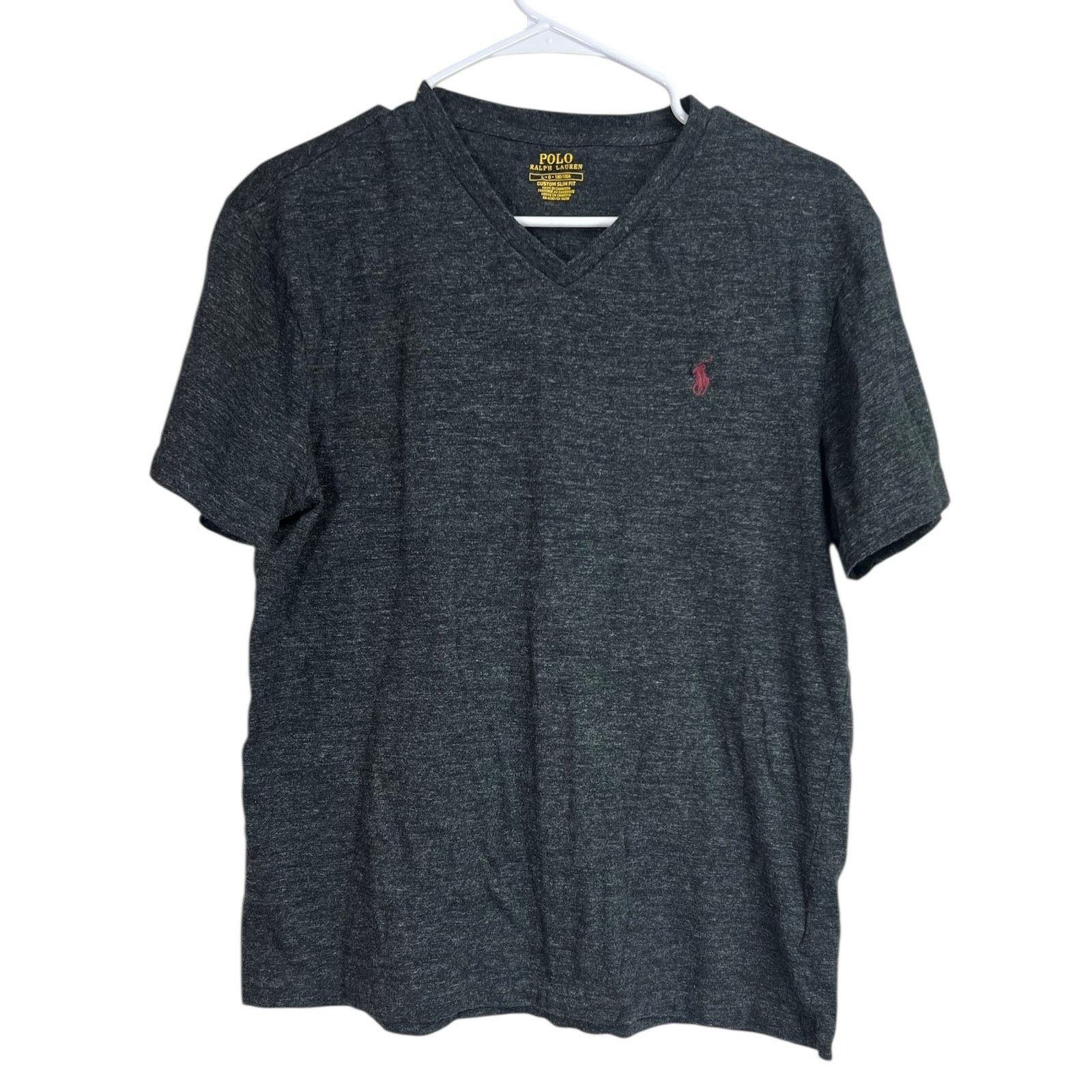 Polo Ralph Lauren Polo Ralph Lauren Custom Slim Fit V-Neck Heather Gray Large Size US L / EU 52-54 / 3 - 1 Thumbnail