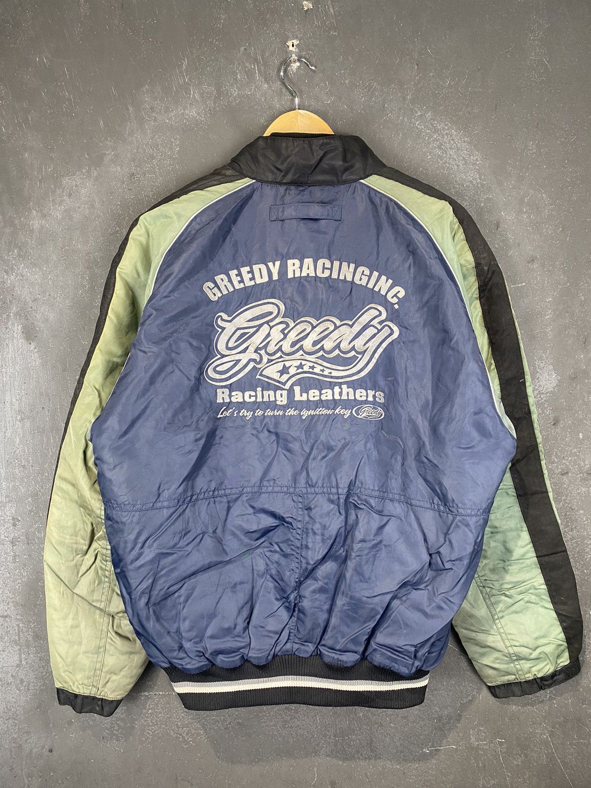 Other 90s Japan Greedy Racing Letaher Bomber Jacket Size US L / EU 52-54 / 3 - 2 Thumbnail