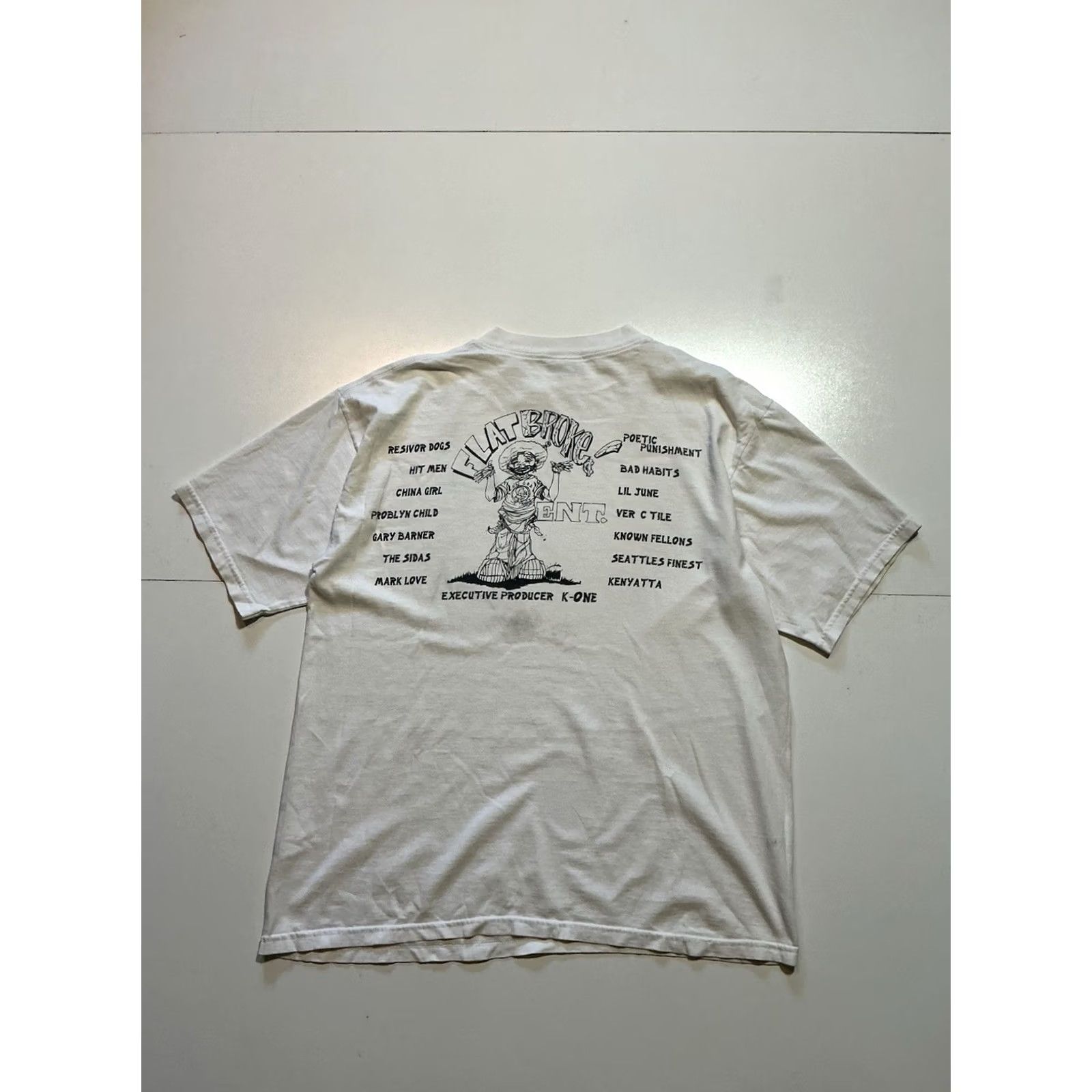 Vintage VINTAGE 1998 O.F.T.B. Flat Broke Entertainment Hip Hop Rap Graphic T-Shirt Sz. L Mens Size US L / EU 52-54 / 3 - 3 Thumbnail