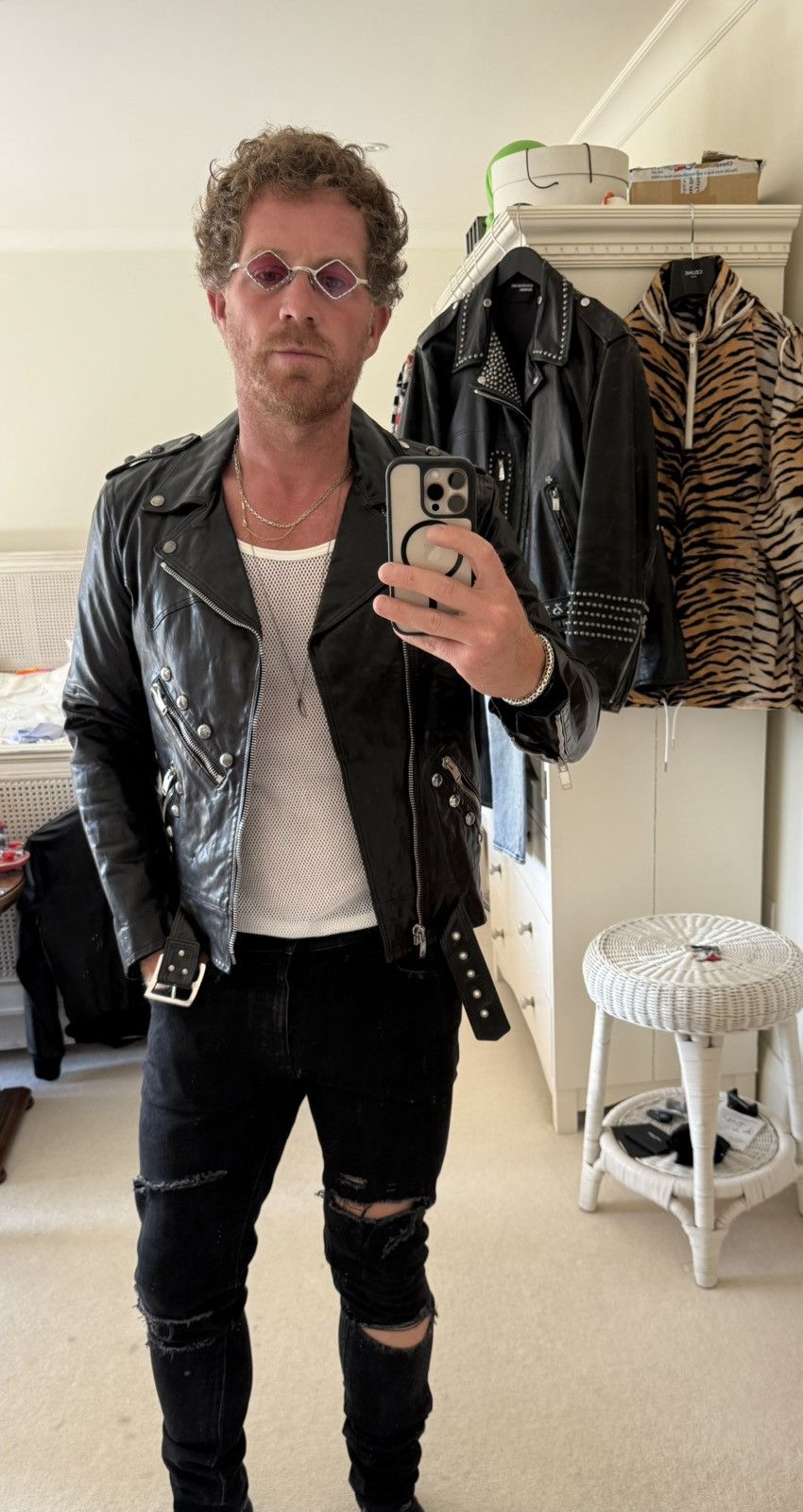 Saint Laurent Paris SS15 Holy Grail Saint Laurent studded leather biker jacket Size US M / EU 48-50 / 2 - 2 Thumbnail