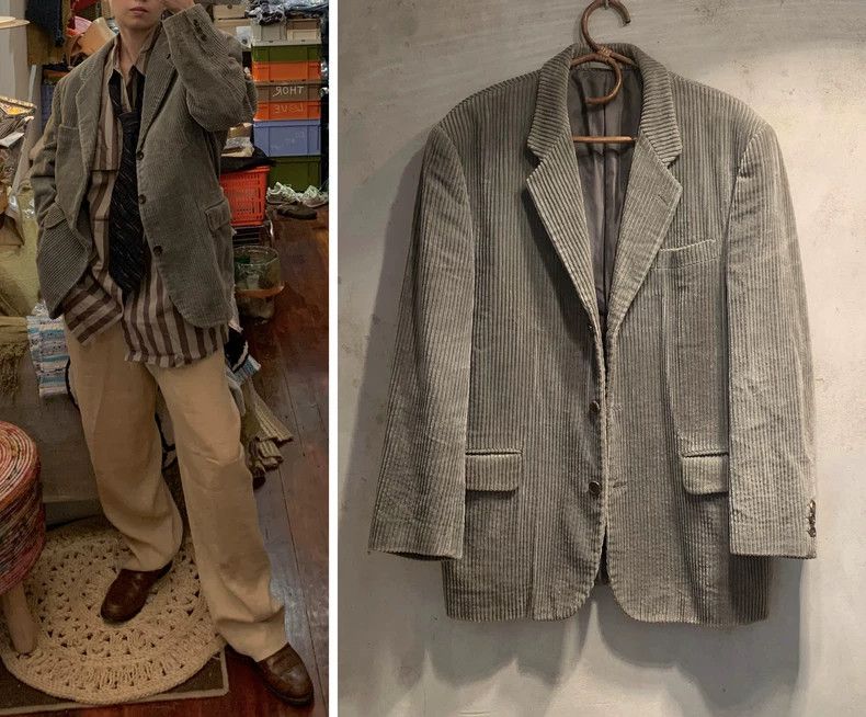 Comme des Garcons Comme des Garcons Corduroy loose retro neutral suit jacket Size US S / EU 44-46 / 1 - 2 Thumbnail