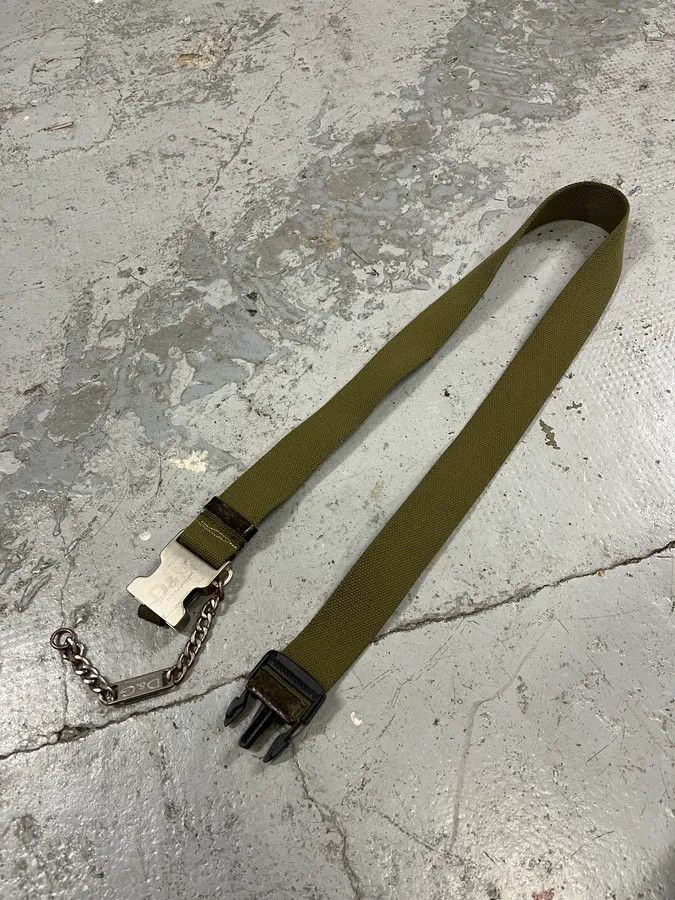 Designer × Dolce & Gabbana × Vintage SS2003 Dolce & Gabbana Olive Military Belt Size ONE SIZE - 1 Thumbnail
