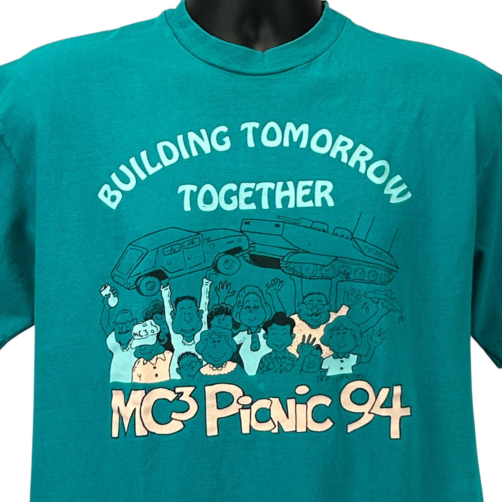 Hanes Vintage 90s USMC Marine Corps MC3 T Shirt Military L Large Size US L / EU 52-54 / 3 - 1 Thumbnail