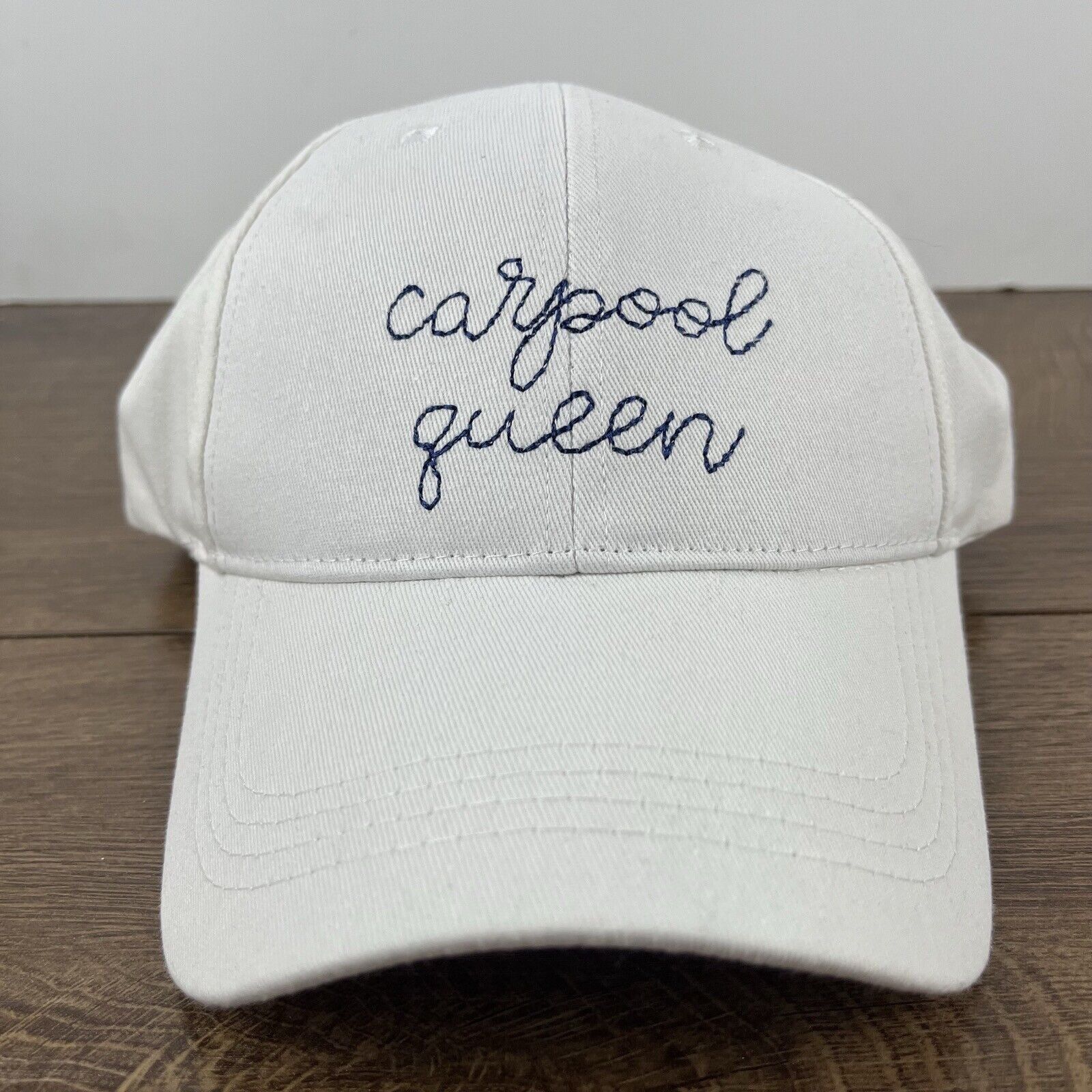 Other Carpool Queen Hat Carppol Hat White Adjustable Hat White Adu Size ONE SIZE - 2 Thumbnail