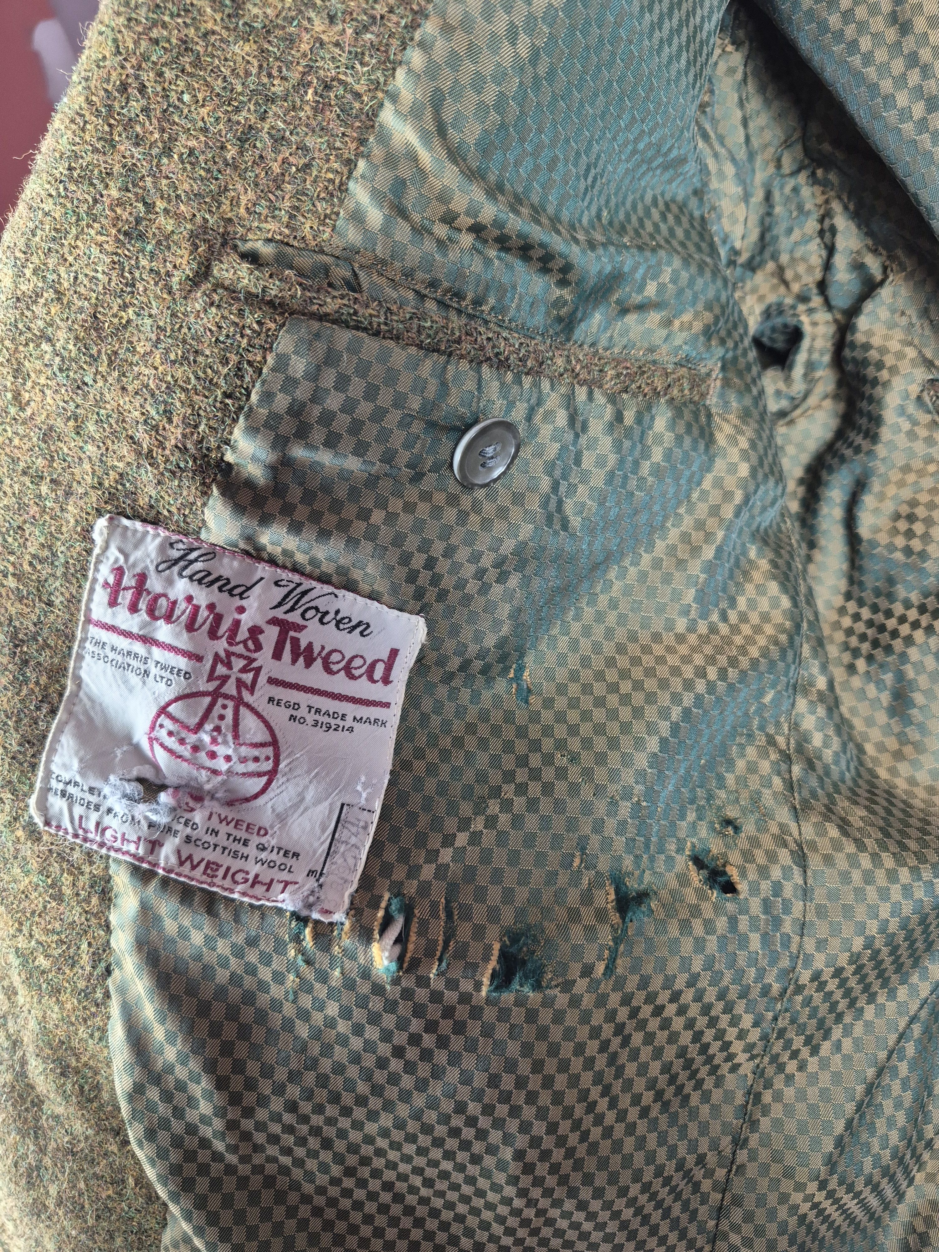 Harris Tweed 🔥 Harris Tweed Hand Woven Light Weight Suits Blazer Coat Size 40R - 13 Thumbnail