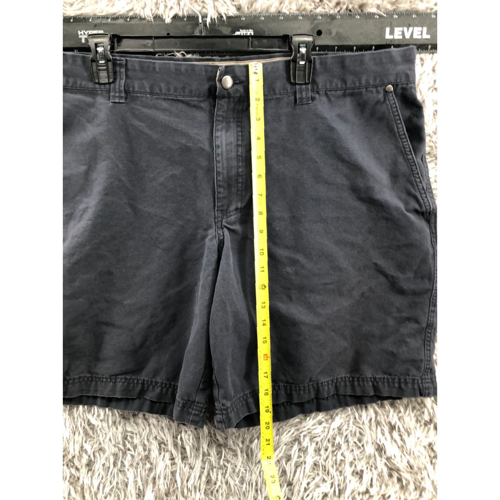 Vintage Columbia Mens Bermuda Shorts 42 Mid Rise Dark Wash Blue Zip Pocket Casual 5-Pocket Belt Loops Regular Fit Cotton Blend Size US 42 / EU 58 - 3 Thumbnail