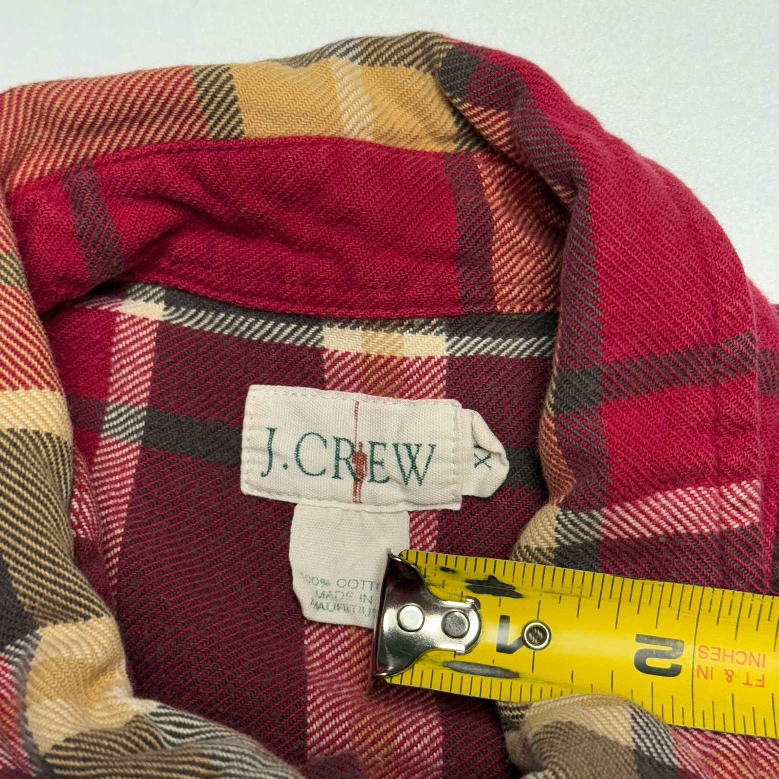 J.Crew J Crew Flannel Shirt Mens XL Red 25x30.5 Long Sleeve Plaid Size US XL / EU 56 / 4 - 7 Thumbnail