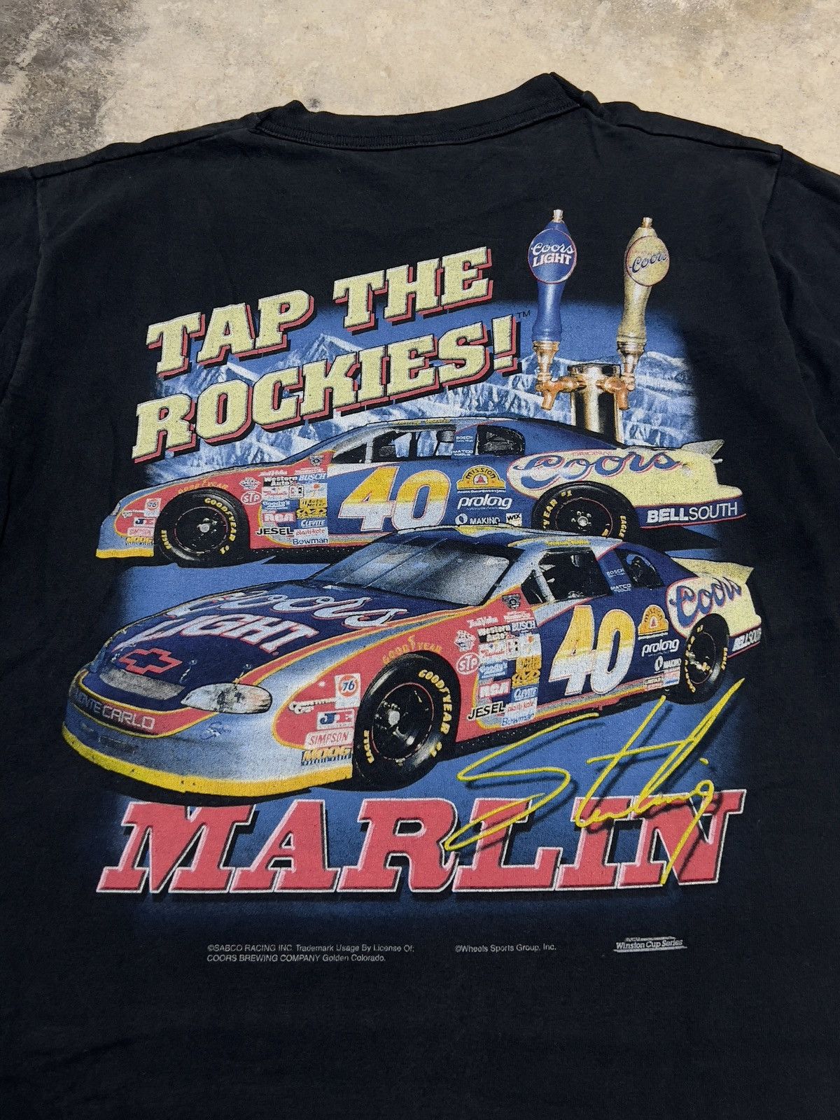 Vintage Vintage Sterling Marlin NASCAR Driver Coors Light Promo Tee Size US L / EU 52-54 / 3 - 5 Thumbnail