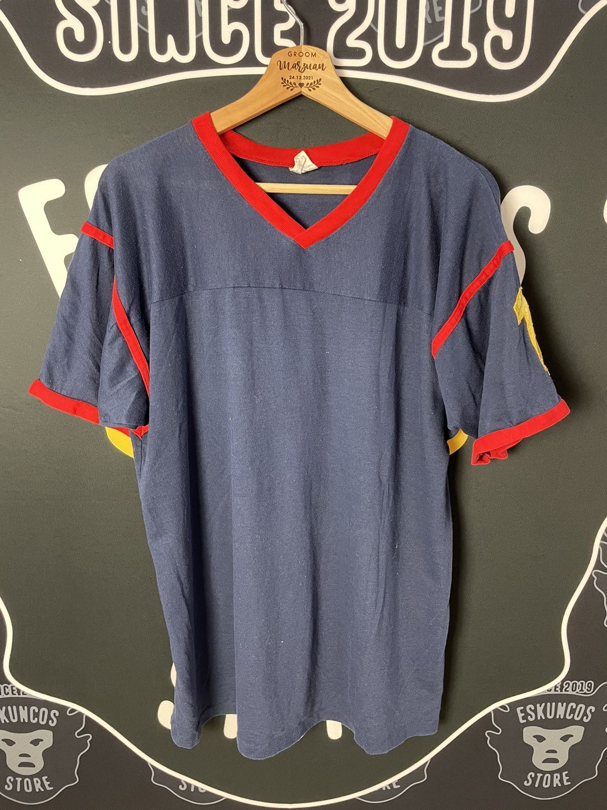 Vintage Vintage 1980s Ringer Tee Size XL Size US L / EU 52-54 / 3 - 3 Thumbnail