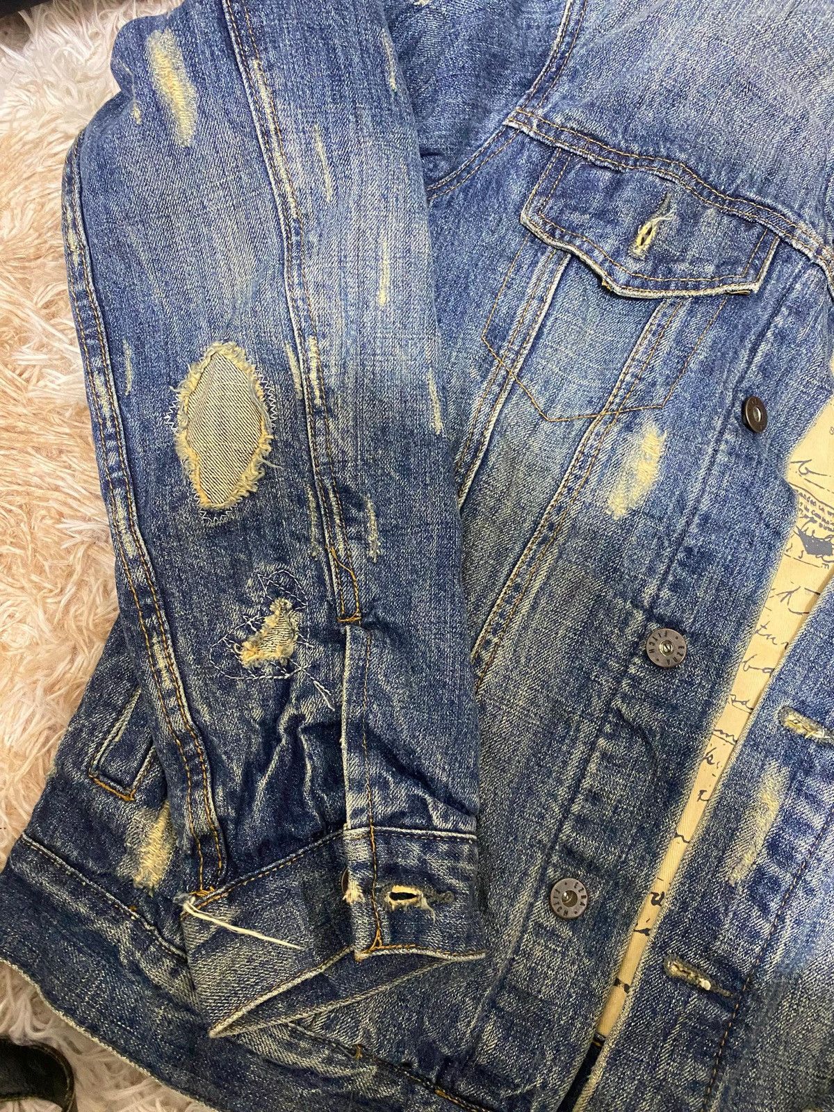 Other Vintage Ezra Fitch Selvedge Denim Jacket – Redline Selvedge Size US L / EU 52-54 / 3 - 6 Thumbnail