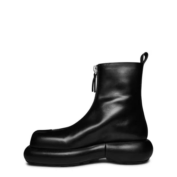 Jil Sander o1g2r1mq1024 Zip Front Boots in Black Size US 7 / IT 37 - 2 Thumbnail