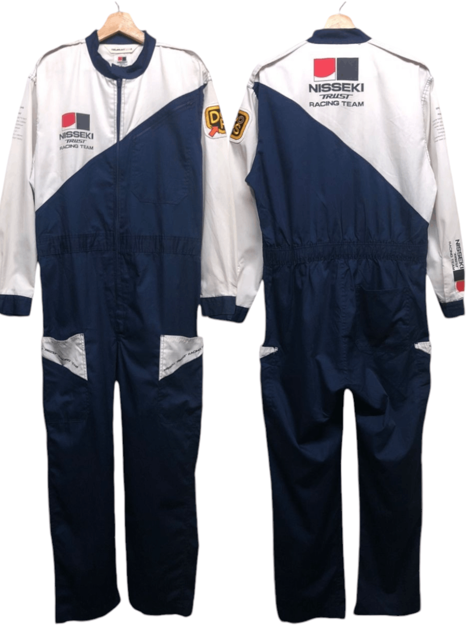 Sports Specialties × Vintage 💥Vintage Coveralls Nisekki Trust Racing Team Size US 39 - 1 Thumbnail