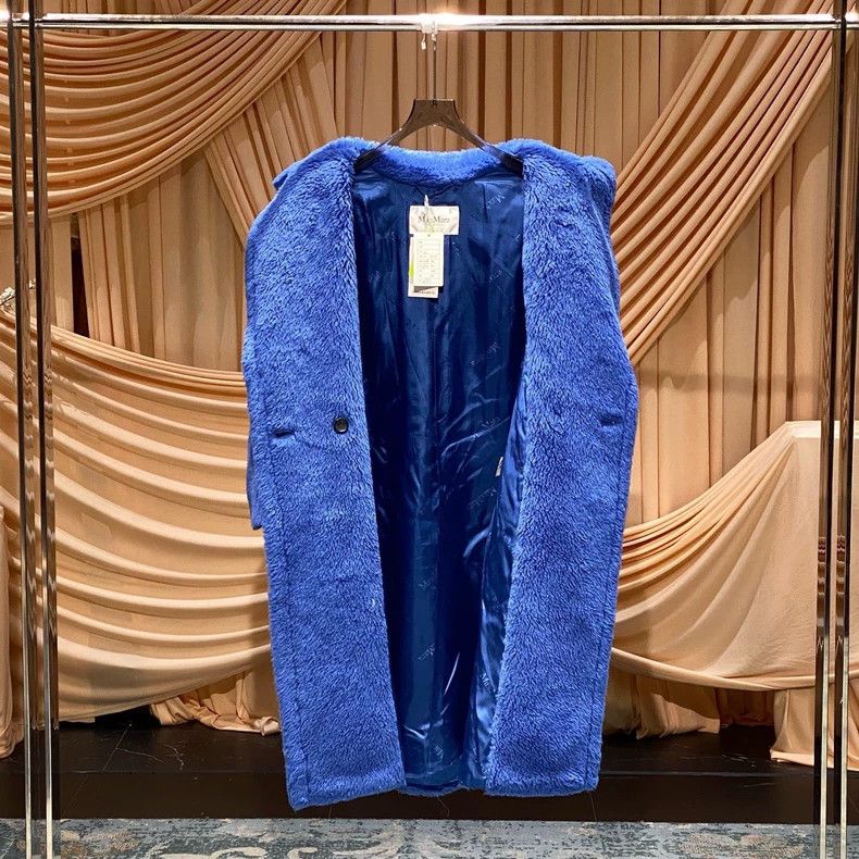 Max Mara Max Mara Hot style royal blue long teddy coat Size S / US 4 / IT 40 - 6 Thumbnail