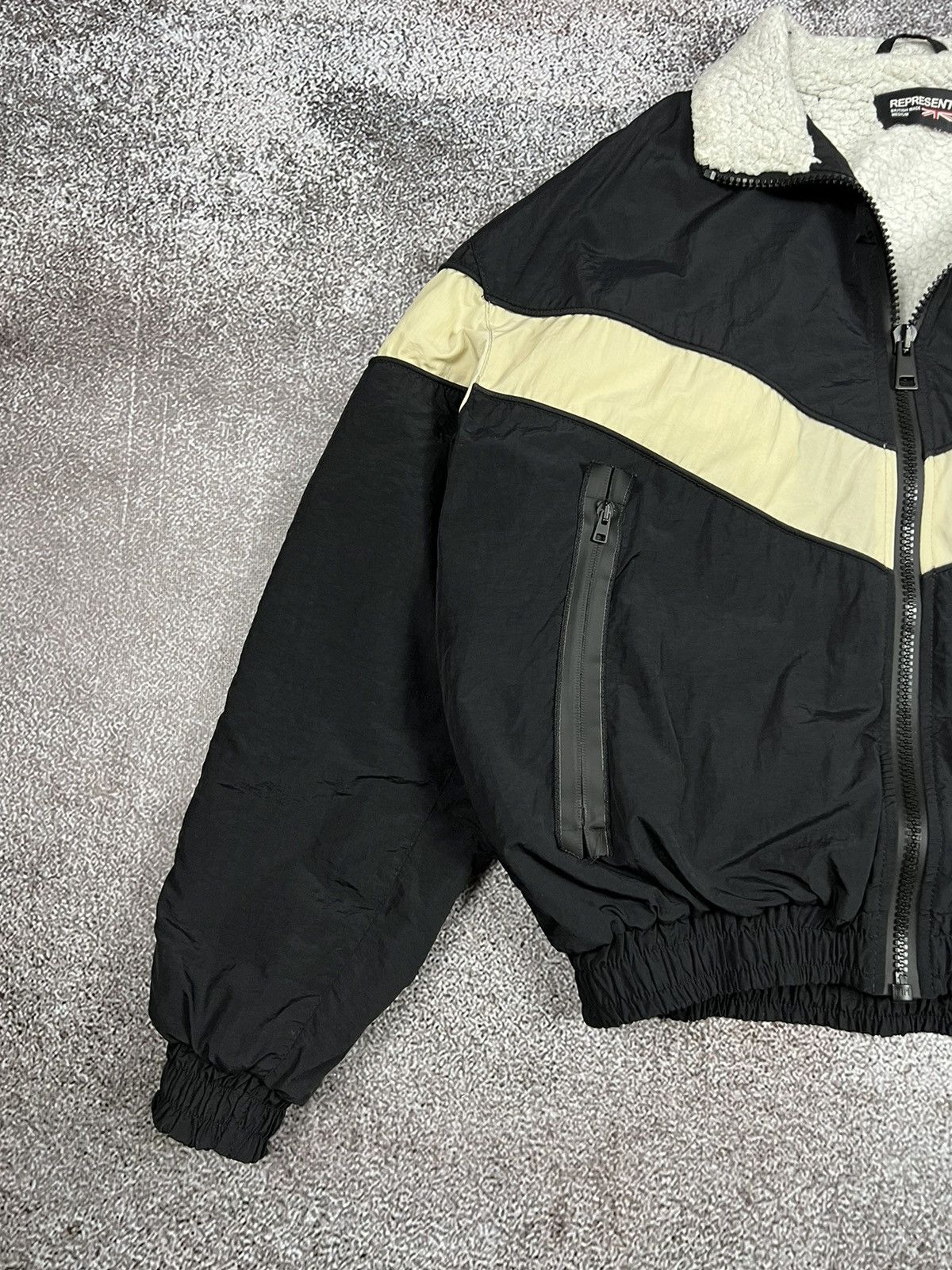 Represent Clo. Represent Shell Sherpa Nylon Black Bomber Jacket Size US M / EU 48-50 / 2 - 4 Thumbnail