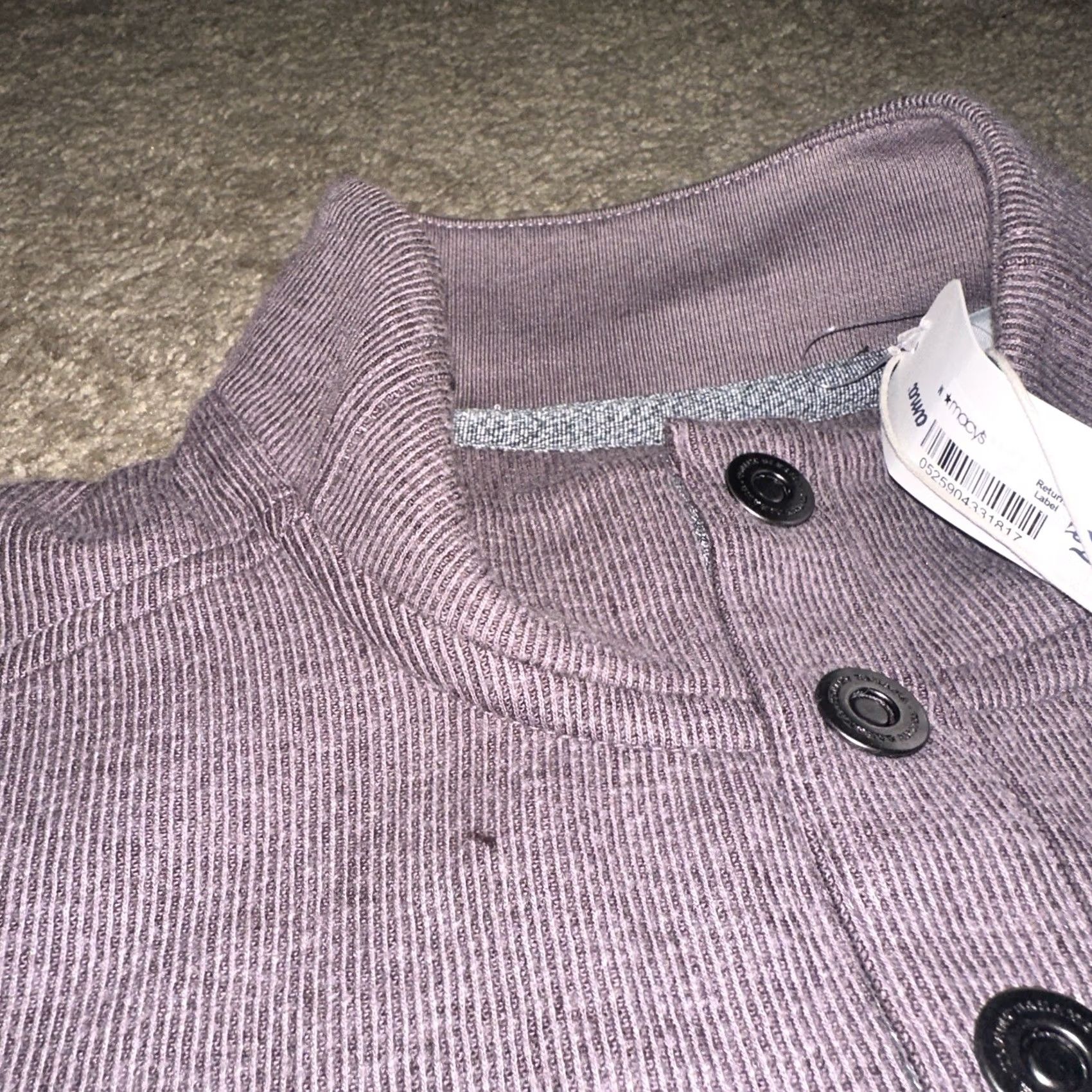 Tommy Bahama VINTAGE Tommy Bahama Sweater Mens L Mock Neck Purple 1/4 Zip Button Knit Cotton Blend Pullover Preppy Casual All Seasons Mens Size US L / EU 52-54 / 3 - 2 Thumbnail