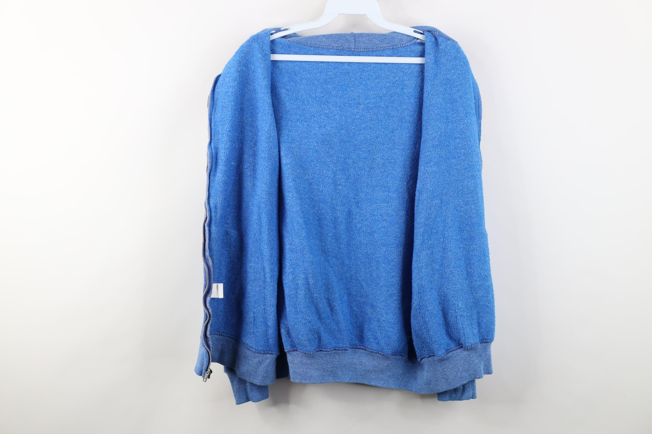 Vintage Vintage 70s Streetwear Full Zip Hoodie Sweatshirt Blue USA Size US M / EU 48-50 / 2 - 10 Thumbnail