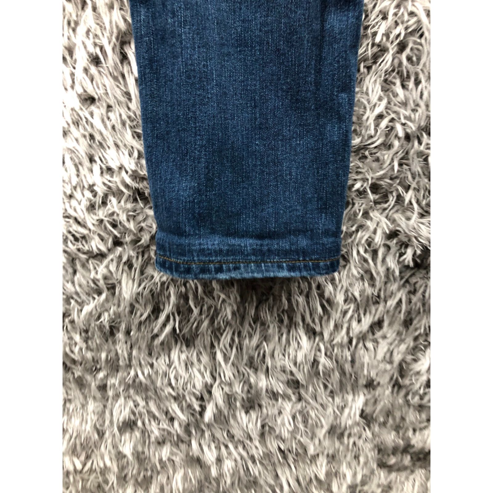 Vintage Yummie Jeans Dark Wash Blue Denim Skinny Mid Rise 32 Womens Jeans Pocket 5-Pocket Belt Loops Regular Size 24" / US 00 / IT 34 - 7 Thumbnail