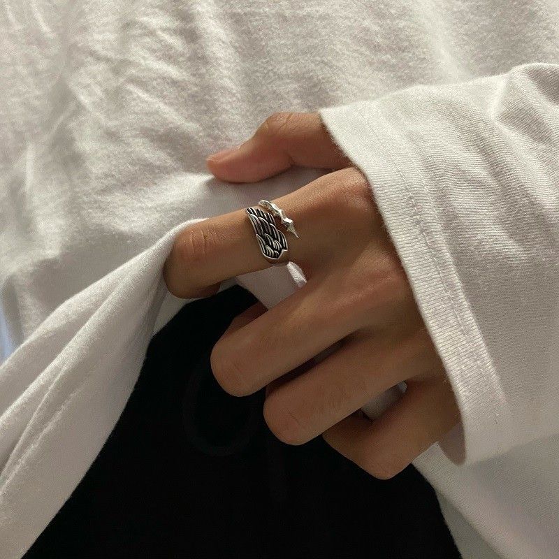 Jewelry Dark Jewelry Rings Open Size Chrome Ring (Size 7-13) Size ONE SIZE - 3 Thumbnail