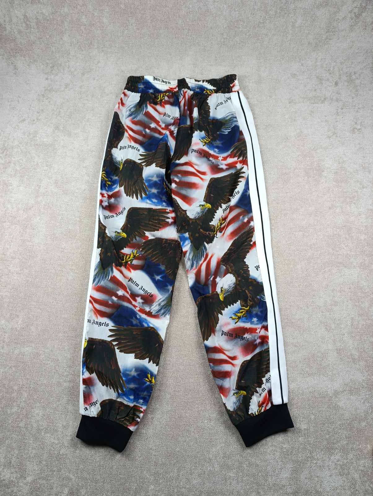 Palm Angels PALM ANGELS LOOSE FIT NYLON EAGLE TRACK PANTS MENS SIZE M Size US 32 / EU 48 - 3 Thumbnail