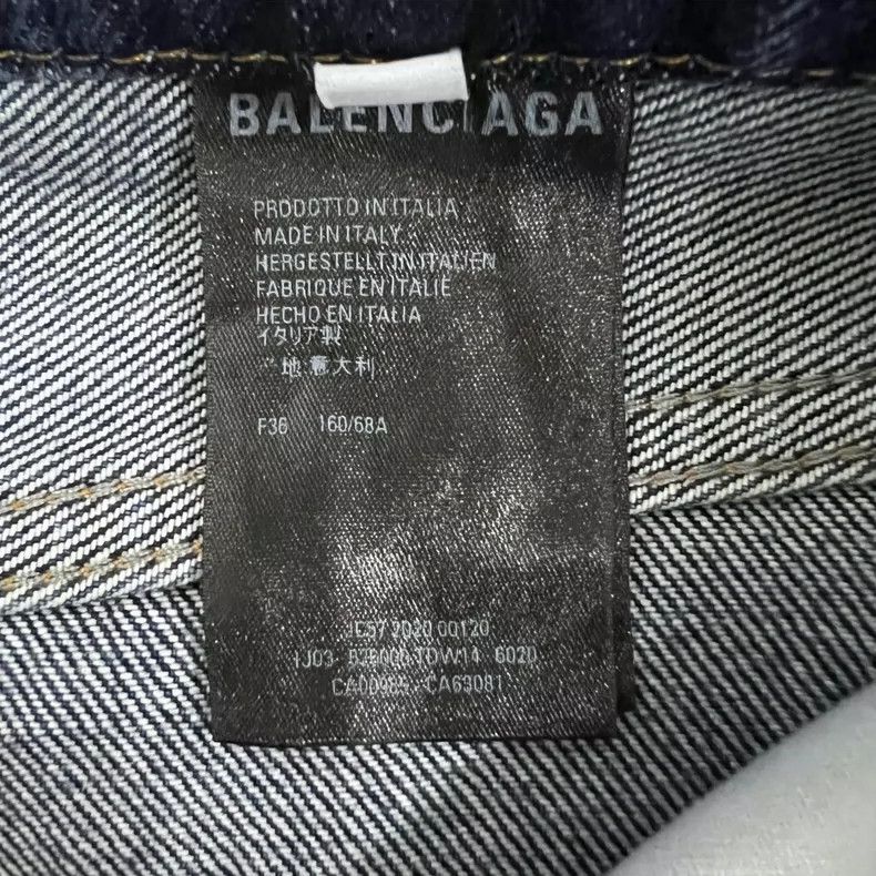 Balenciaga Balenciaga Blue denim short skirt Size 35" - 4 Thumbnail