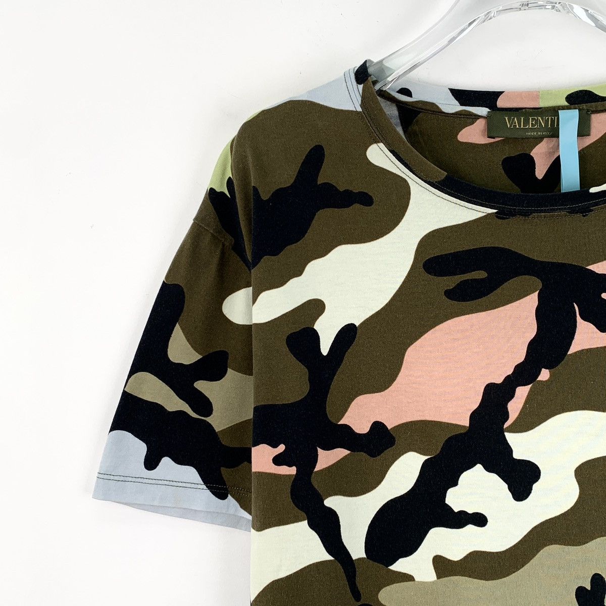 Valentino Valentino Army Green Camouflage Short Sleeve T-Shirt K26WX Size M / US 6-8 / IT 42-44 - 3 Thumbnail