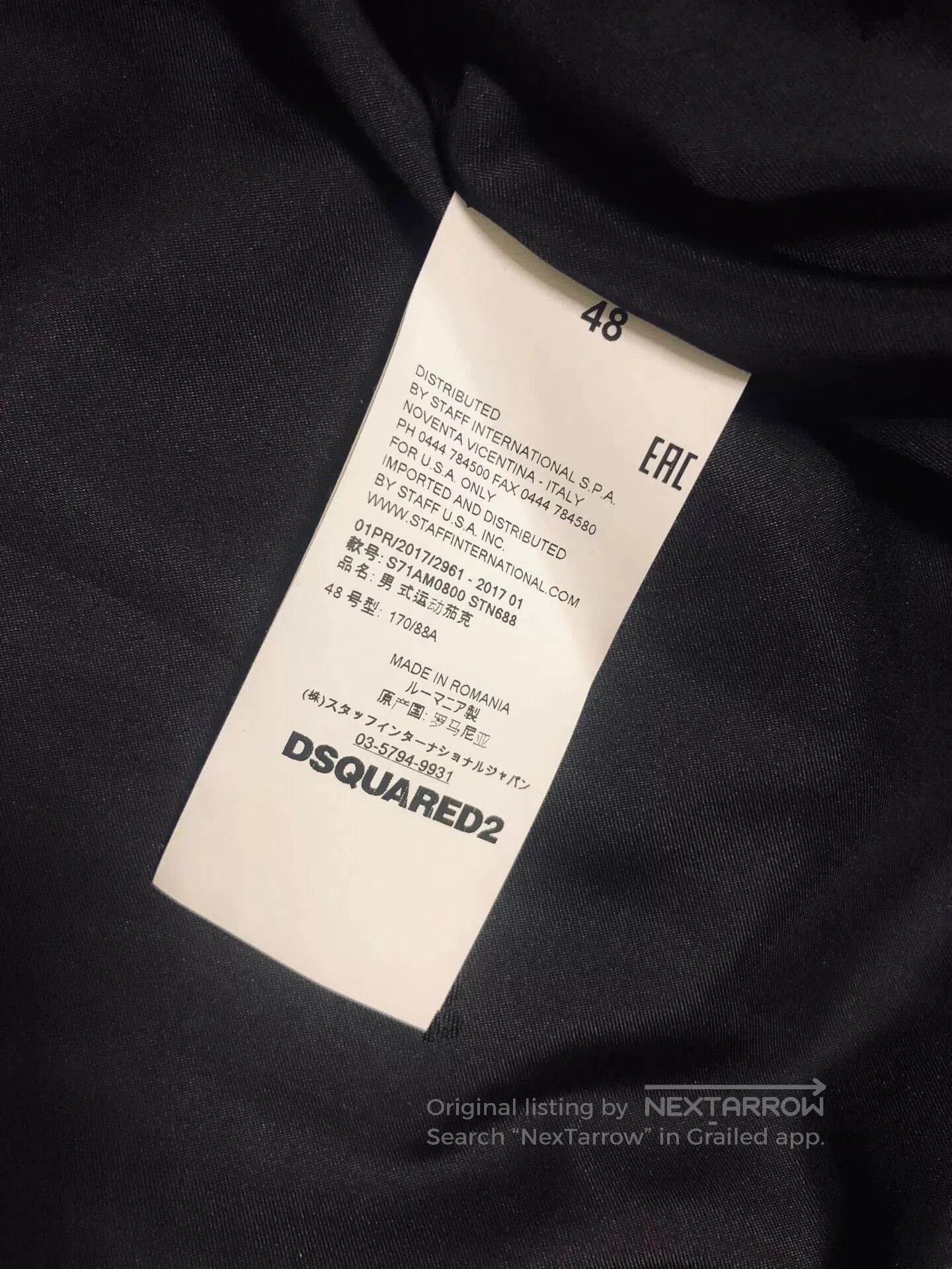 Dsquared2 dsquared2 Biker Bomber Leather Jacket. Size US M / EU 48-50 / 2 - 7 Thumbnail