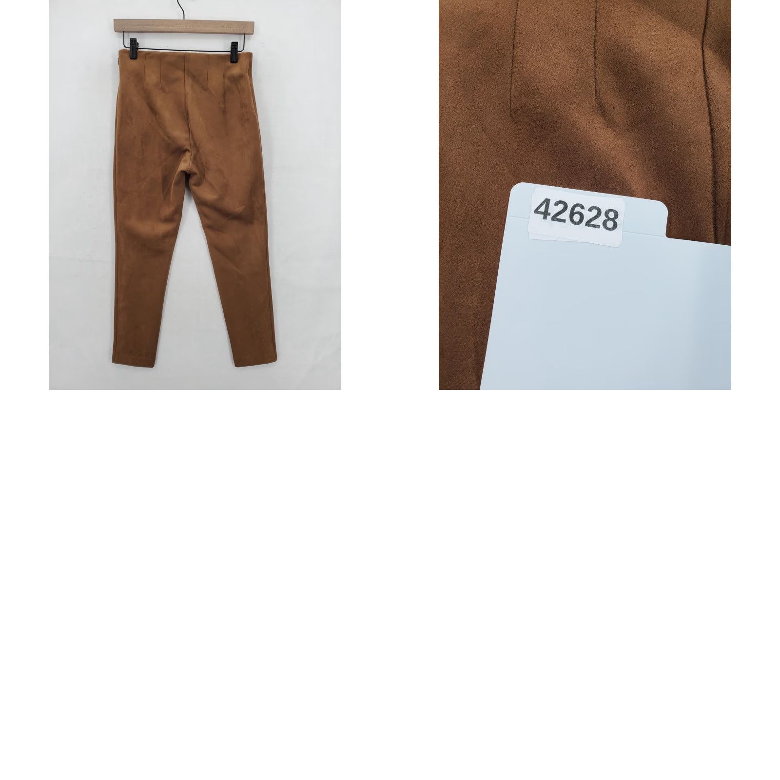 Loft LOFT Pants Womens 2P Petite Camel Brown Faux Suede Pull On Leggings Stretch NWT Size 26" / US 2 / IT 38 - 10 Thumbnail