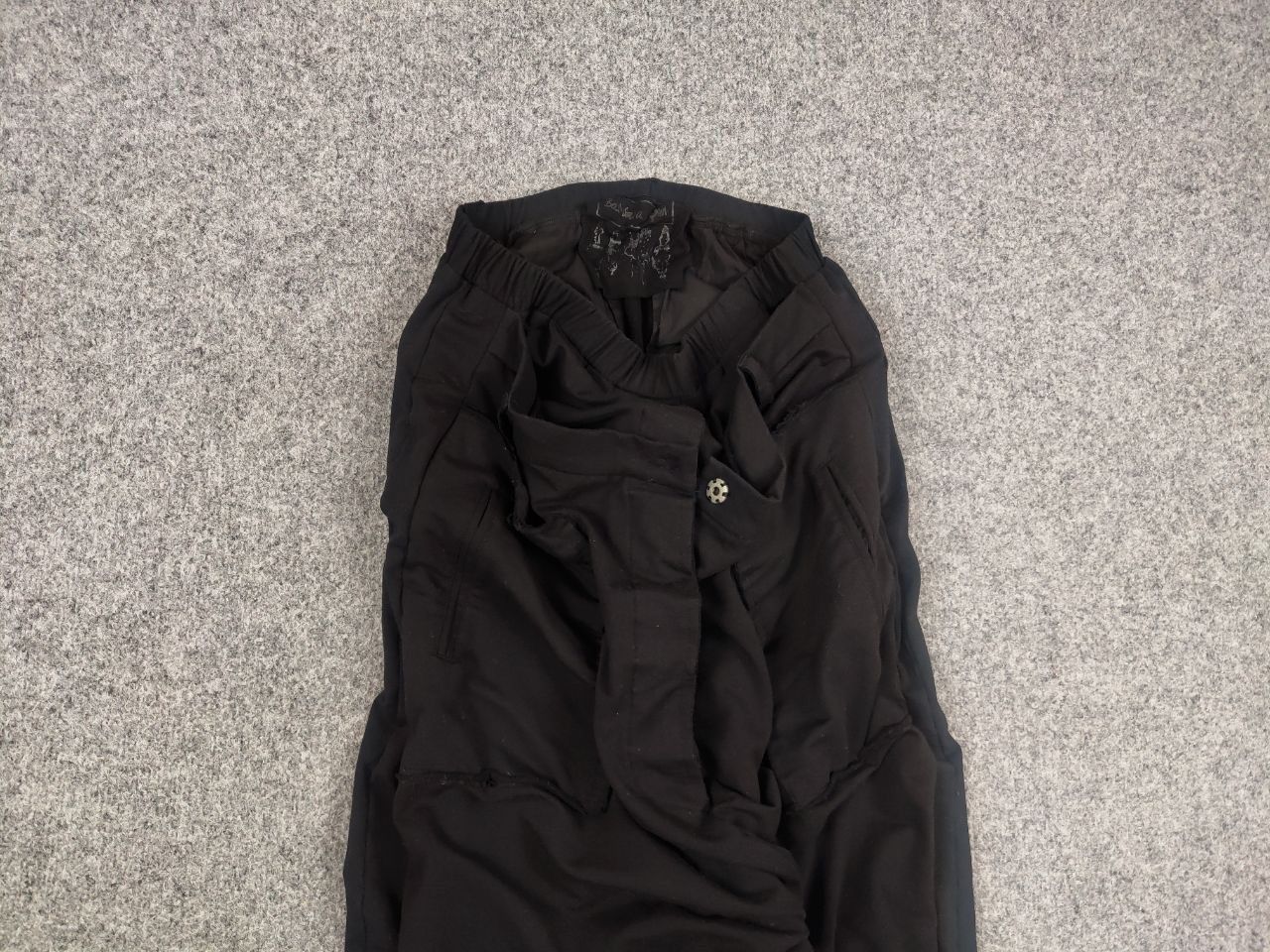Designer Barbara Speer Design Avant Garde Harem Black double Pants Size 32" / US 10 / IT 46 - 4 Thumbnail