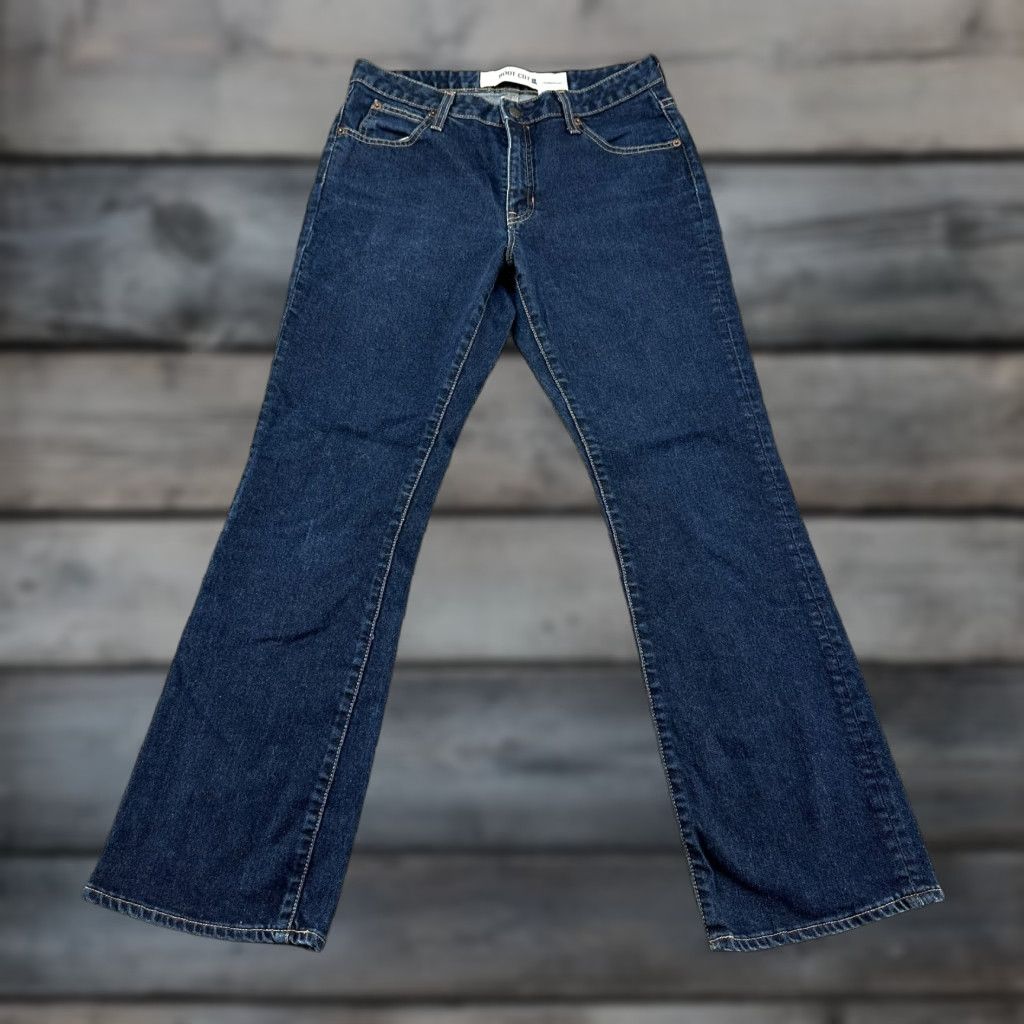 Gap VINTAGE Gap Jeans Womens 10 Blue Bootcut Denim 5-Pocket Slim Stretch Dark Wash Cotton Y2K 90s Cowboys USA Gap 1969 Mens Womens Girls Size 32" / US 10 / IT 46 - 1 Thumbnail