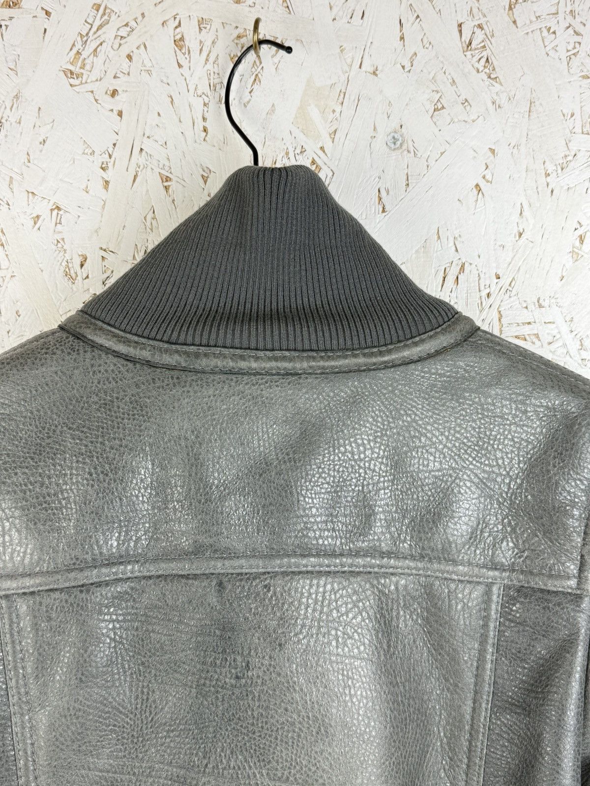Dolce & Gabbana Dolce & Gabbana Lambskin Leather Shearling Jacket Grey 40 Size S / US 4 / IT 40 - 6 Thumbnail