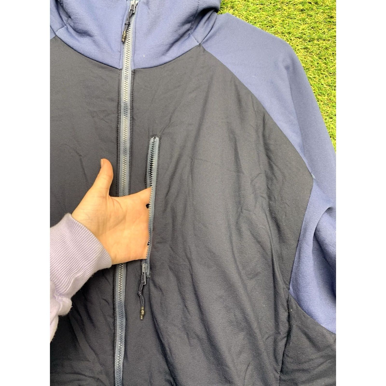 Vintage Vertx Hoodie Mens XL Black Blue Full Zip Up Jacket Primaloft Workwear Size US XL / EU 56 / 4 - 3 Thumbnail