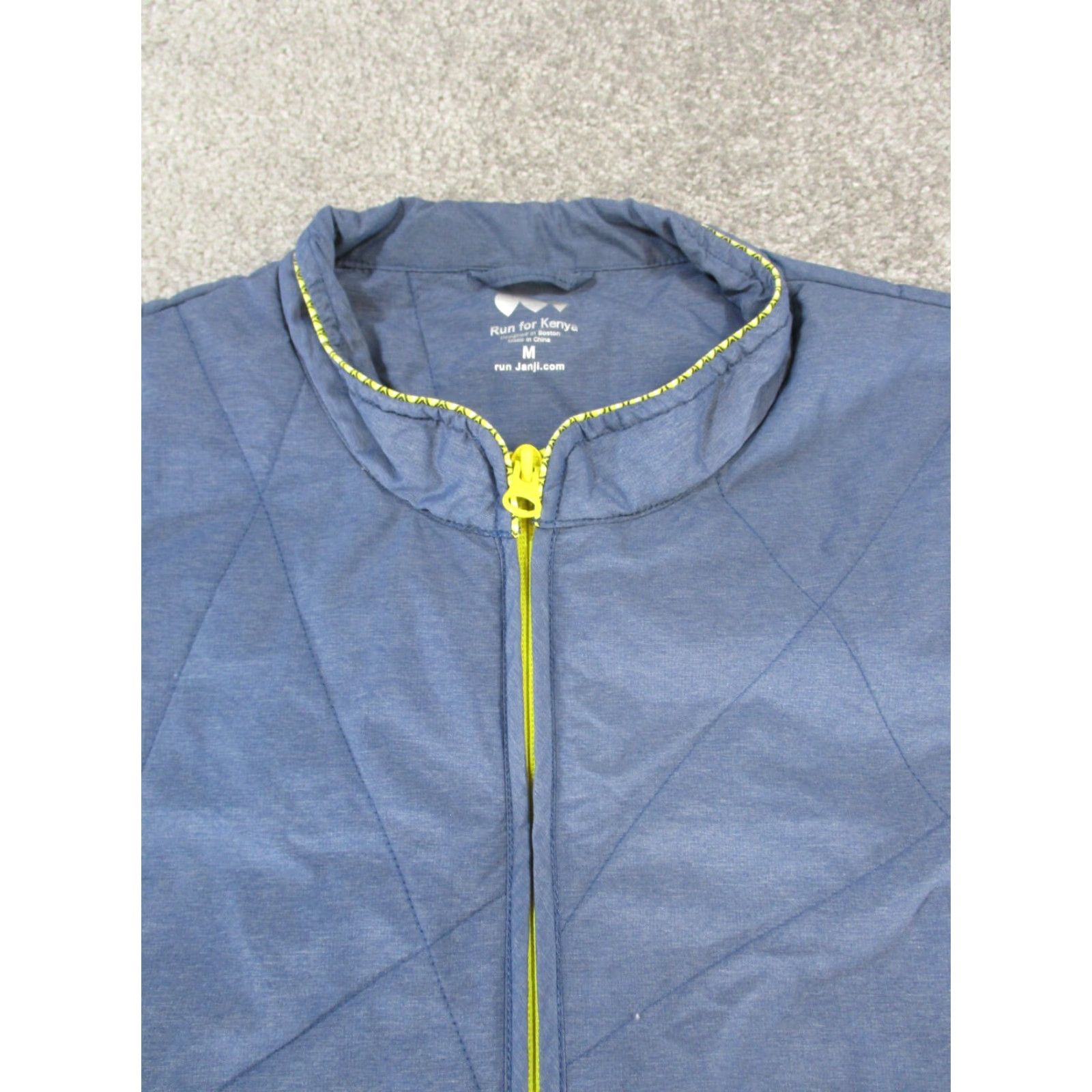 Vintage Janji Vest Women’s Medium Blue Yellow Run For Kenya Jacket Zip Sleeveless Size M / US 6-8 / IT 42-44 - 2 Thumbnail