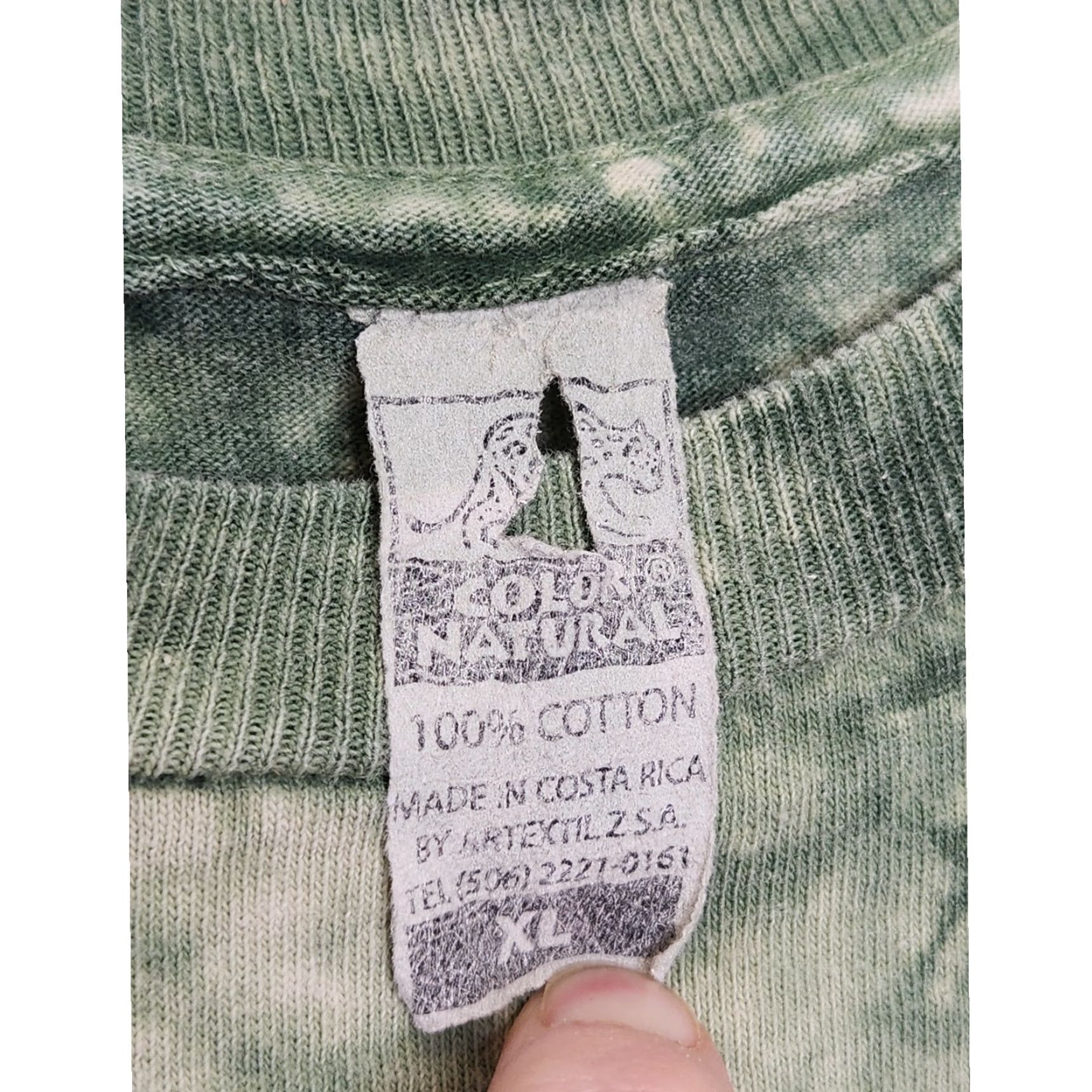Vintage VINTAGE Frog Costa Rica Tie Dye Nature Tourist Earth Tones XL Destination Unisex Adults Green T-Shirt 90s Y2K Retro AOP Grunge Single Stitch Size US XL / EU 56 / 4 - 4 Thumbnail