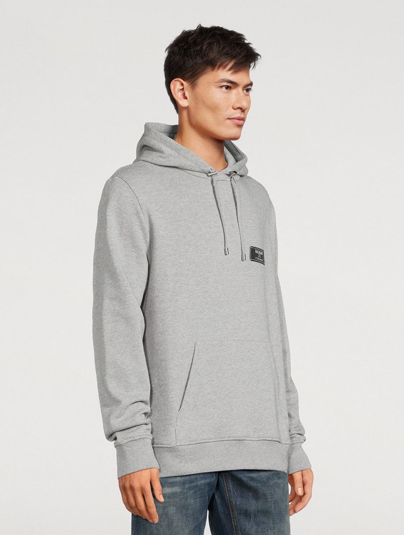 Balmain o1s1wg110925 Cotton Hoodie With Label in Grey Size US S / EU 44-46 / 1 - 4 Thumbnail