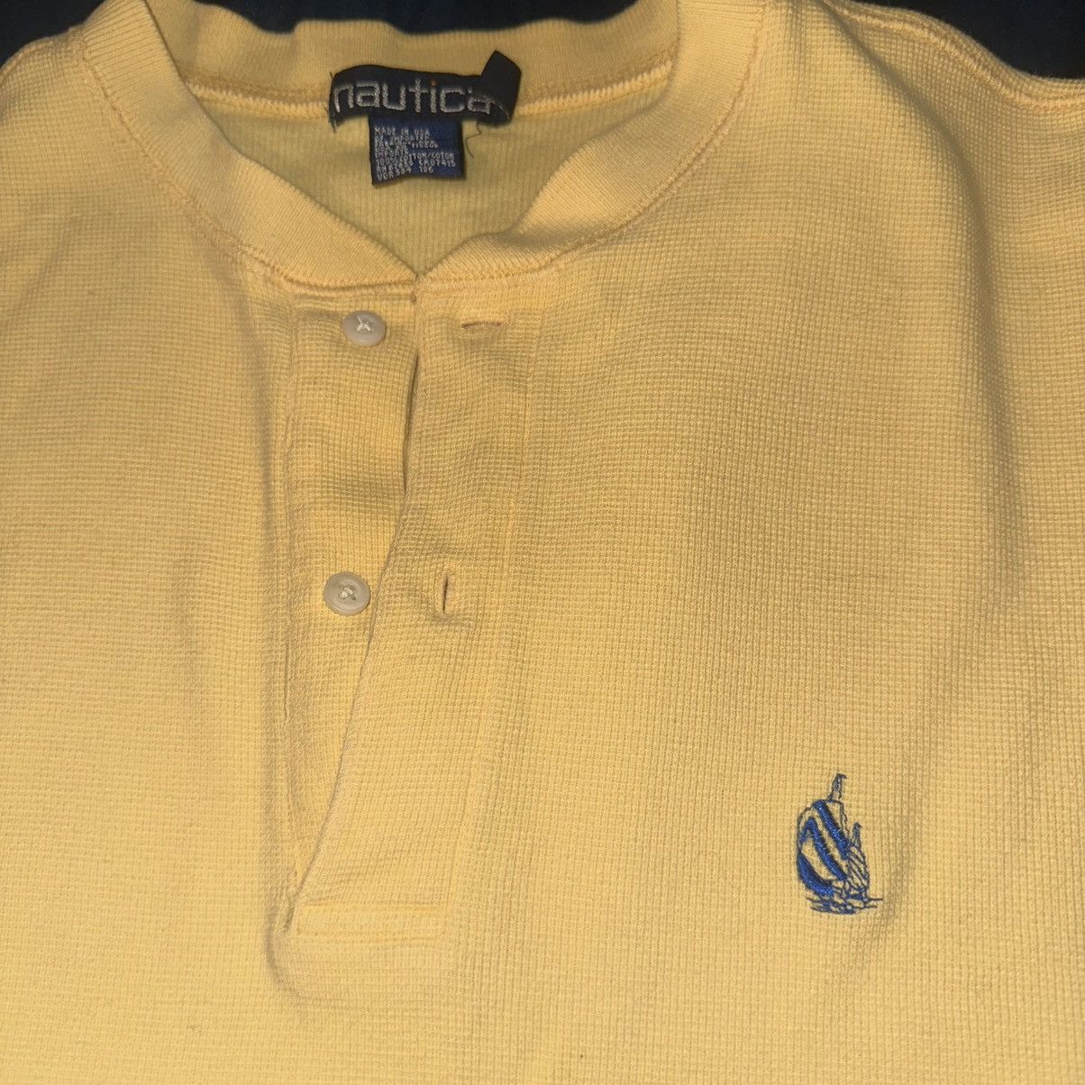 Nautica × Vintage Vintage Nautica Waffle Knit Shirt Size US M / EU 48-50 / 2 - 2 Thumbnail