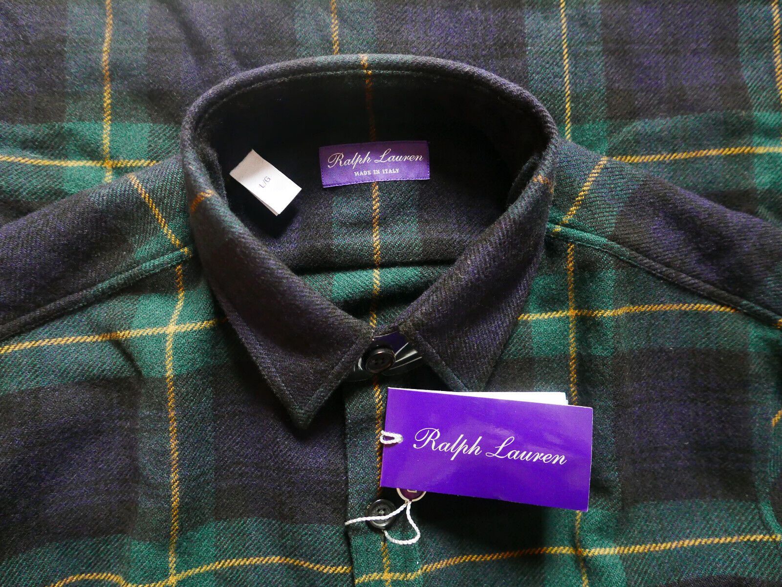 Ralph Lauren Purple Label Ralph Lauren Purple Label Shirt Green Tartan Plaid NWT L Size US L / EU 52-54 / 3 - 3 Thumbnail