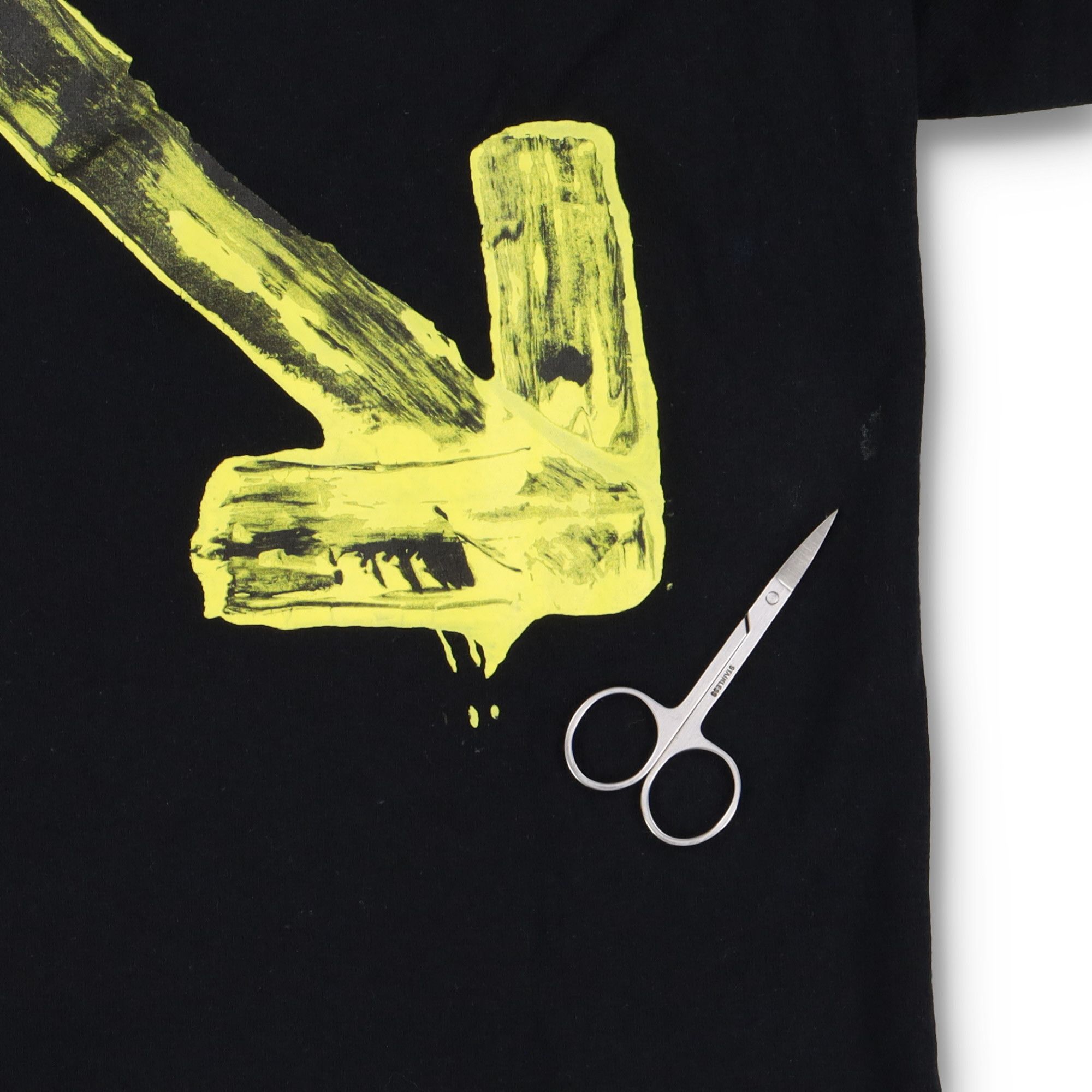 Off-White Black and Yellow Acrylic Arrows Logo T-Shirt Size M / US 6-8 / IT 42-44 - 5 Thumbnail