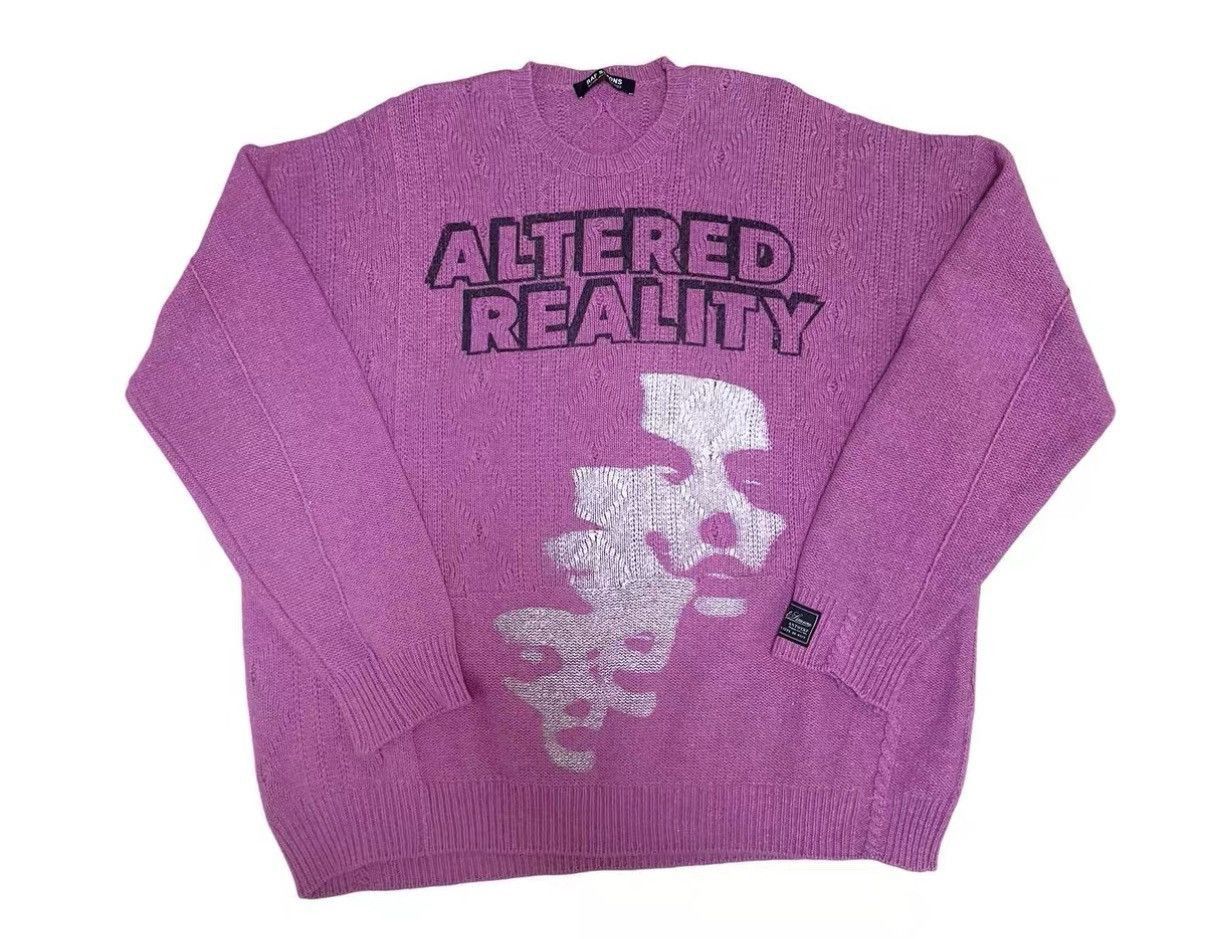 Raf Simons Pink 'Altered Reality' Graphic Knit Sweater XS Size US XS / EU 42 / 0 - 1 Thumbnail