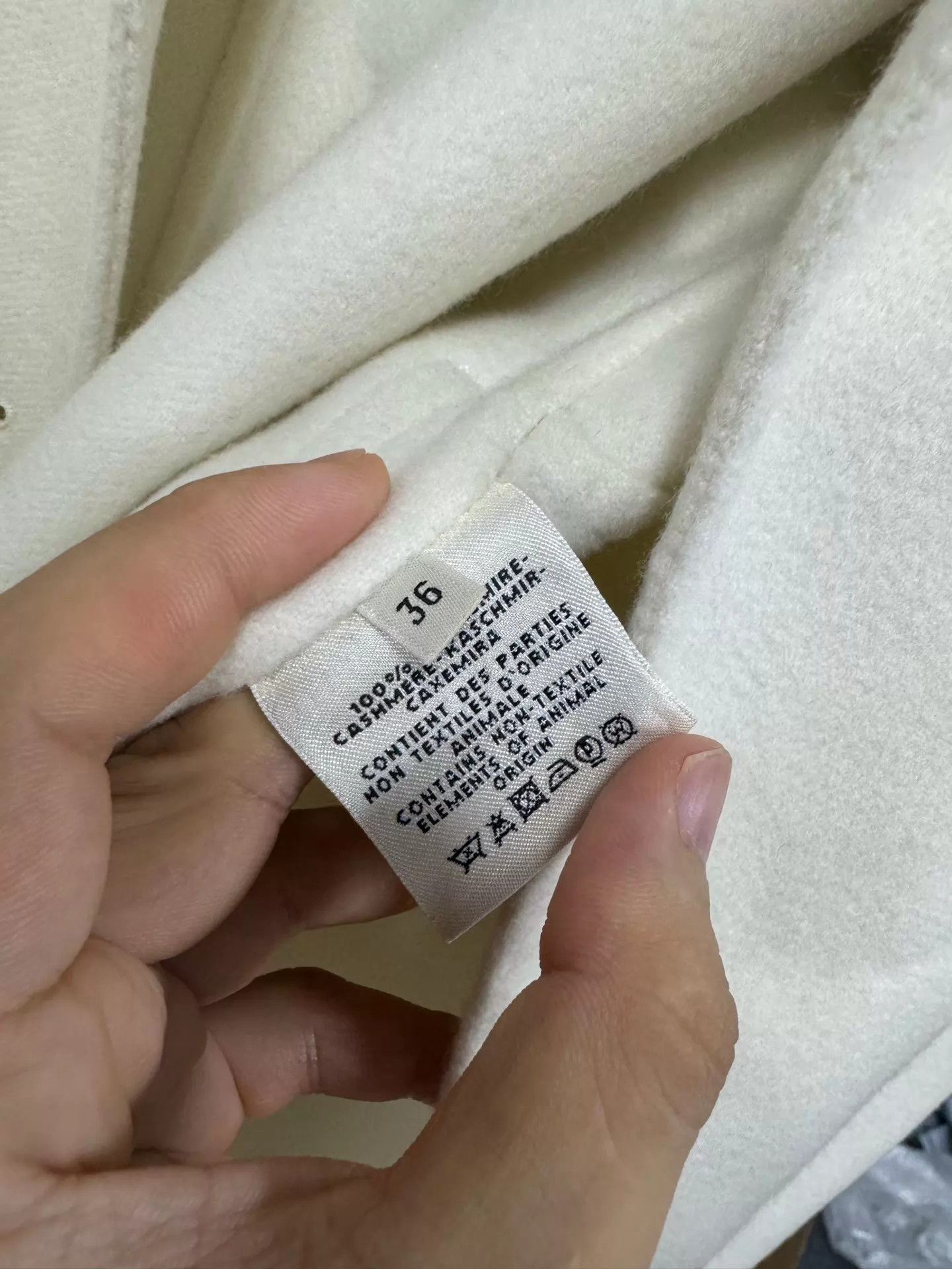 Hermes Hermès cashmere coat white 36 worn once like new Size XS / US 0-2 / IT 36-38 - 5 Thumbnail
