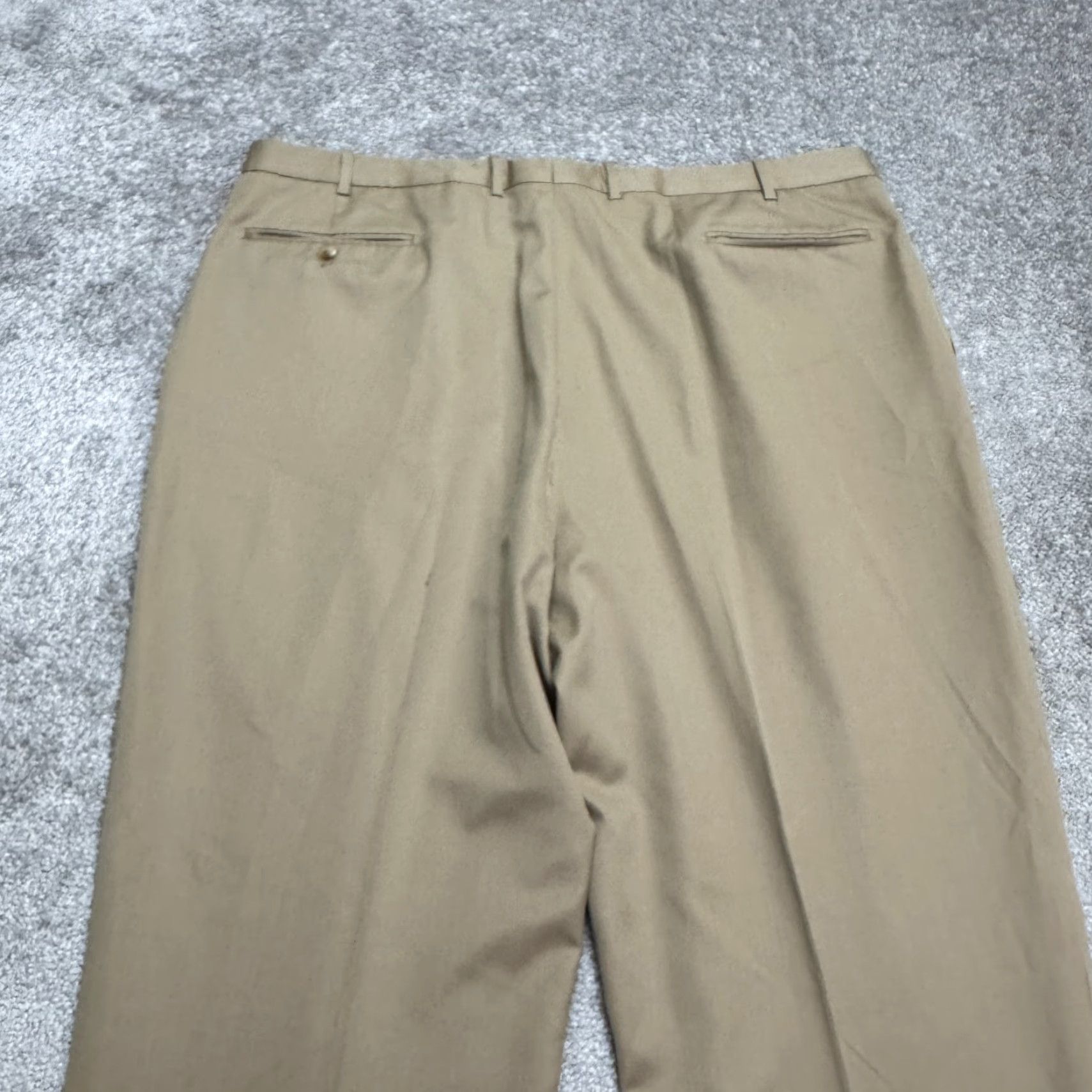 Nordstrom **VINTAGE 90s Britches Mens 44x28 Khaki Wool Dress Pants** User: **VINTAGE 90s Britches Mens 44 Khaki Wool Dress Pants** Size US 44 / EU 60 - 3 Thumbnail