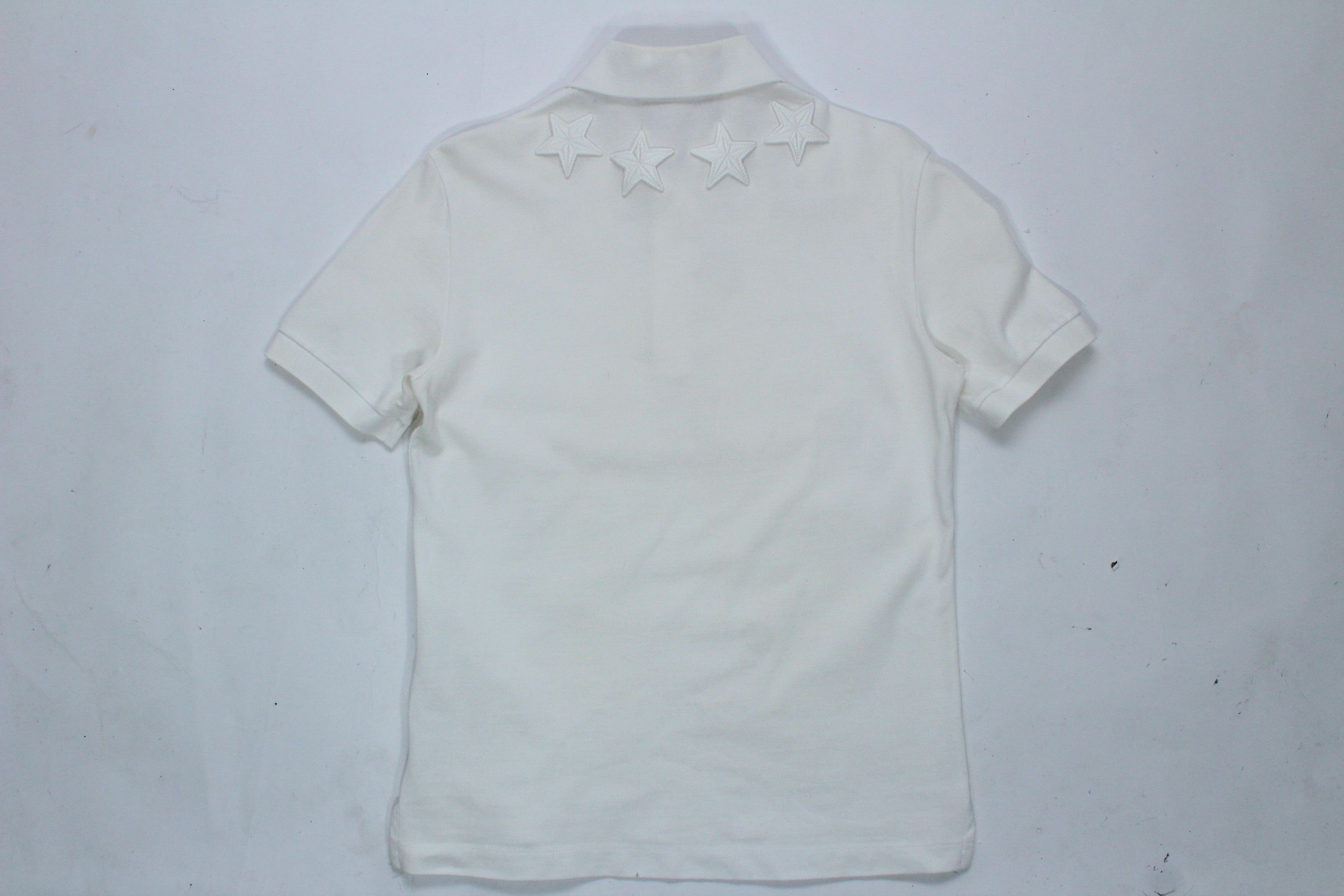 Givenchy Givenchy by Riccardo Tisci Star Embroidery Polo White Size US S / EU 44-46 / 1 - 8 Thumbnail